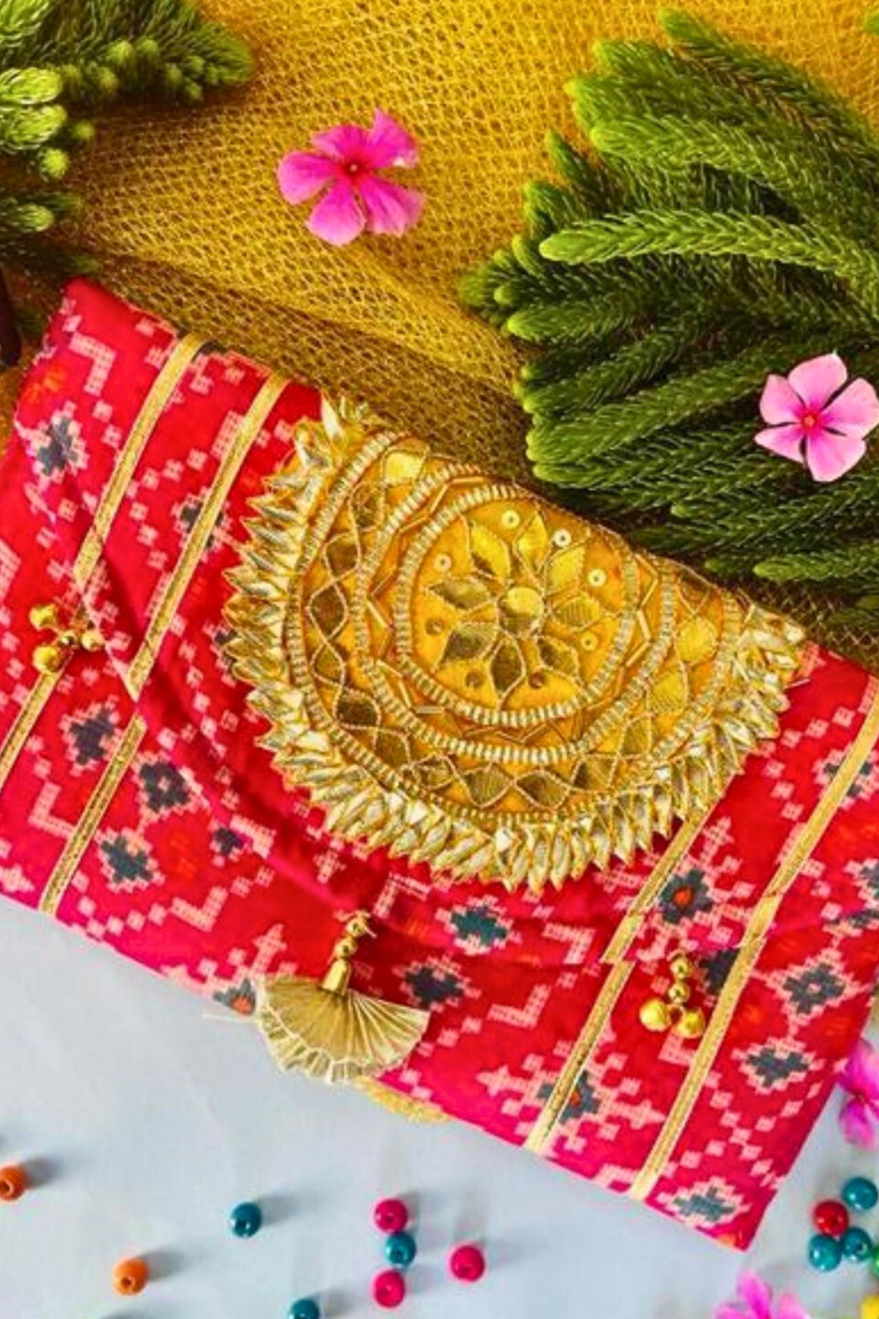 Hand-Embroidered Fabric Clutch Bag: Traditional for Special Festivities Clutch JCS Fashions Red 18*23*3