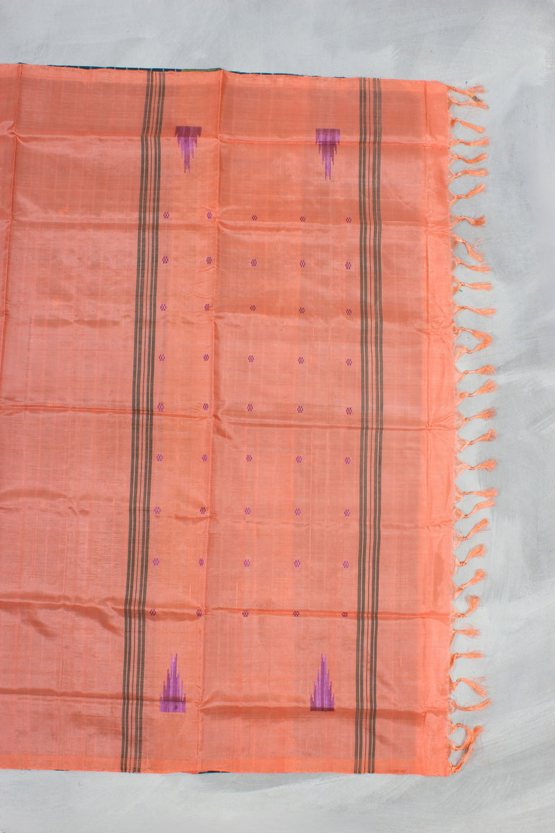 Eco-friendly Banana Pith Saree - Elegant Borderless Design | JCSFashions