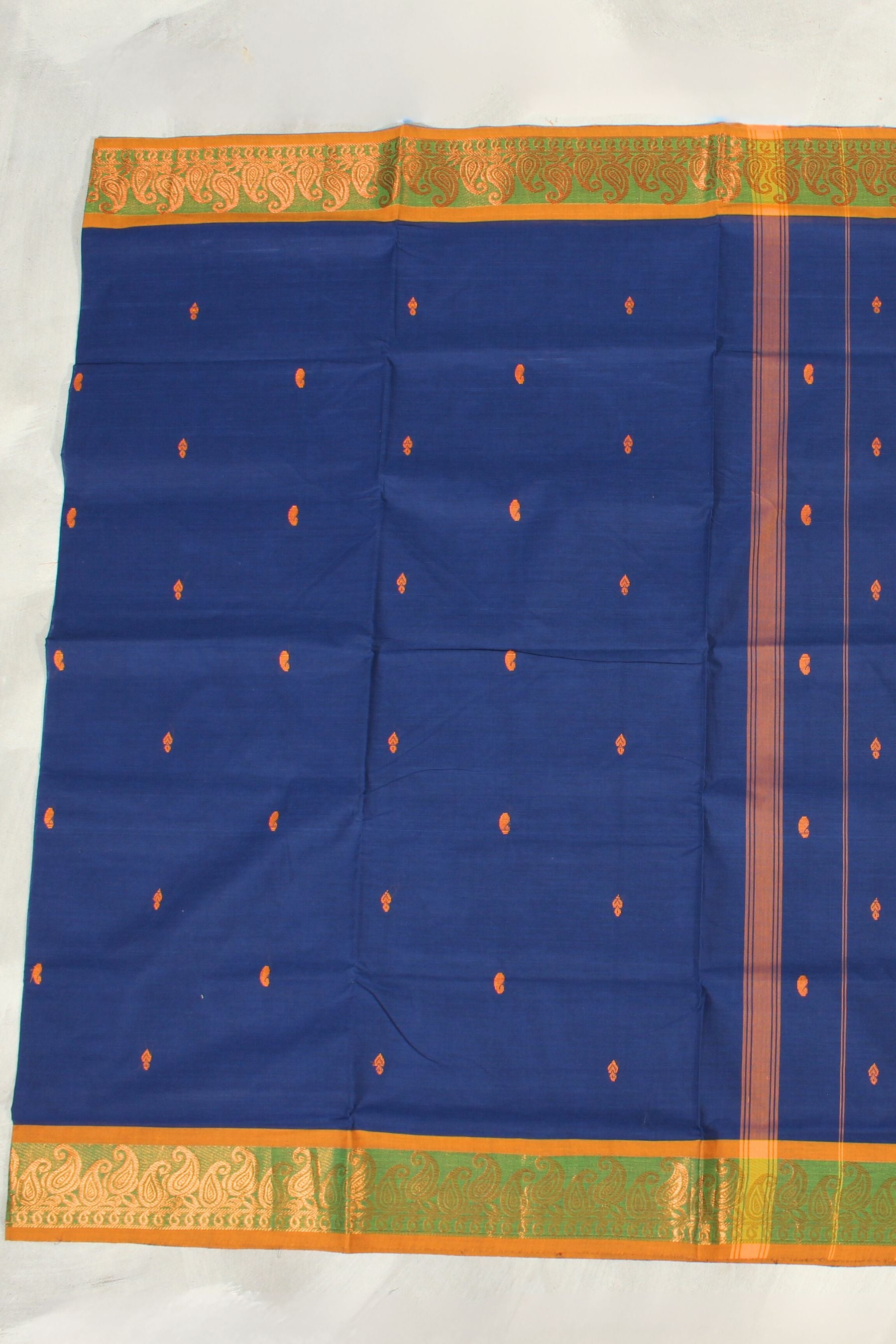 Premium Cotton Saree with Chic Linen Pallu -Style &Comfort by JCSFashions