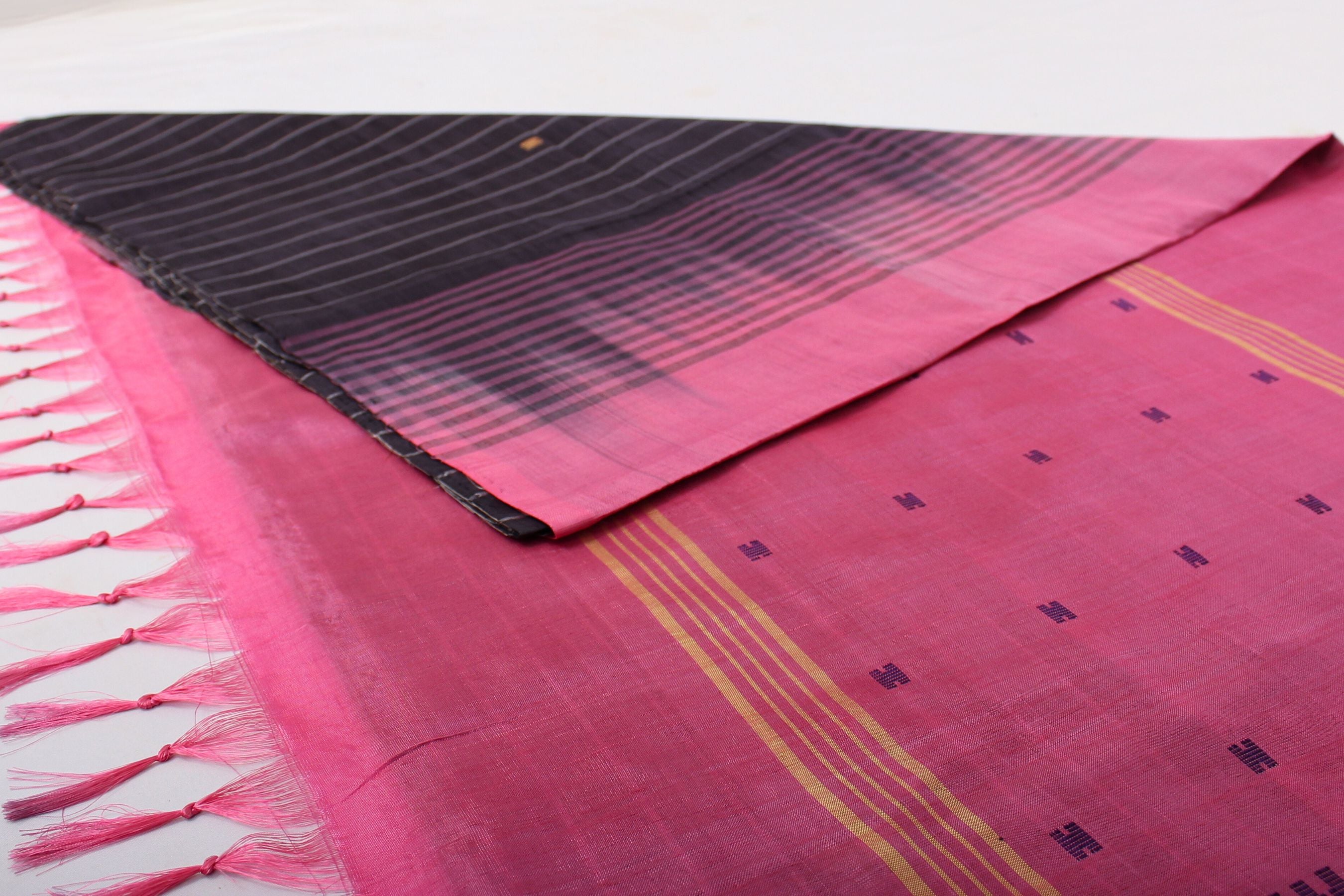 JCSFashions Banana Pith Saree with Zari Lines - Tradition Meets Trend Saree JCS Fashions