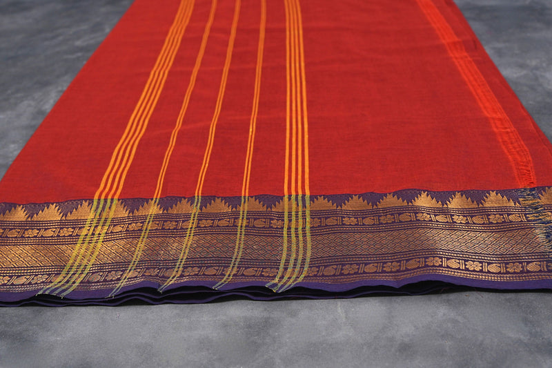 Graceful Chettinad Cotton Saree - Traditional Elegance by JCSFashions