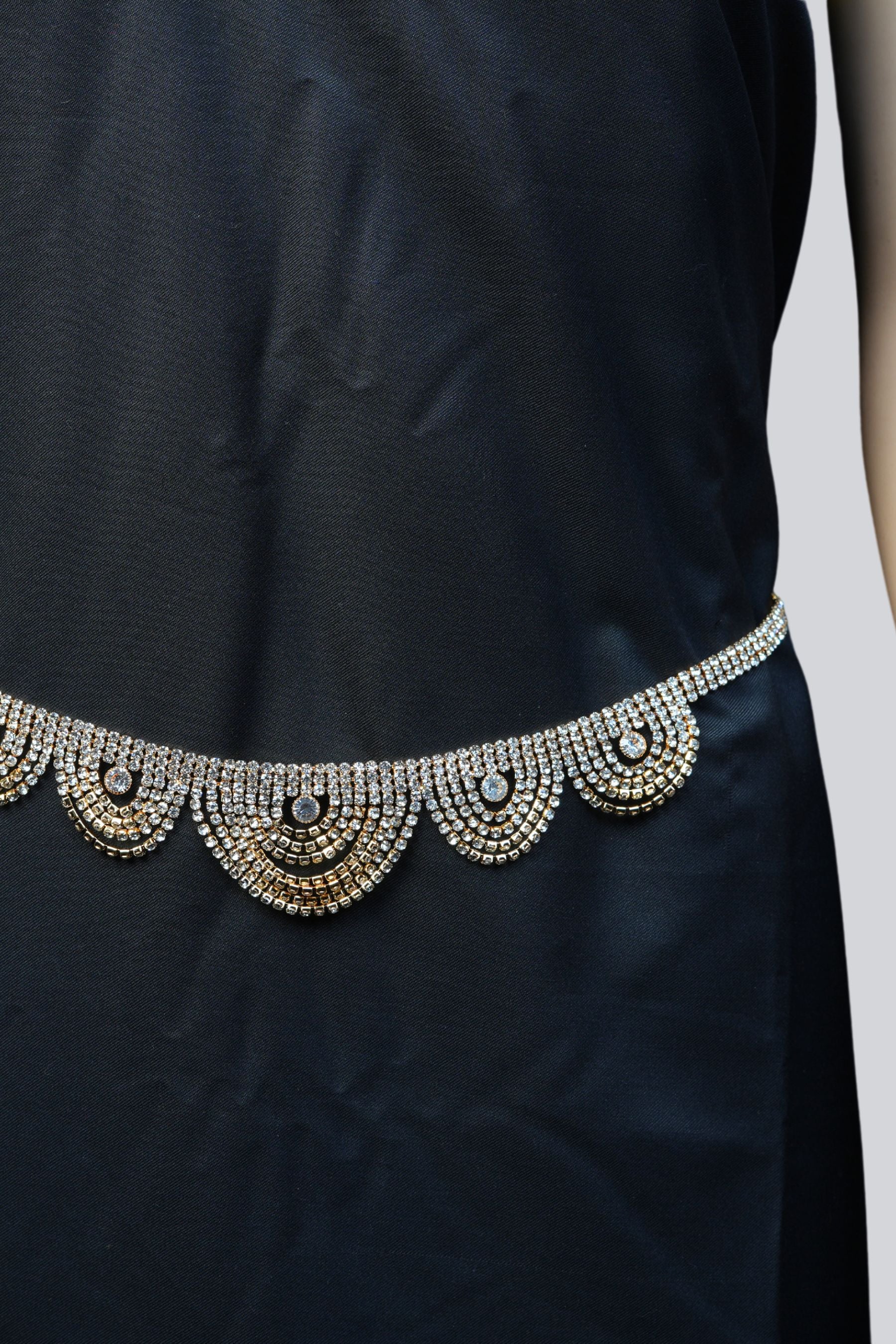 JCS Fashion's High Shine Multi-Layer Glamorous Stone Hip Chain