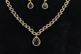 Exquisite Gold Polished Jewelry Set with Vibrant Stones - JCS Fashions