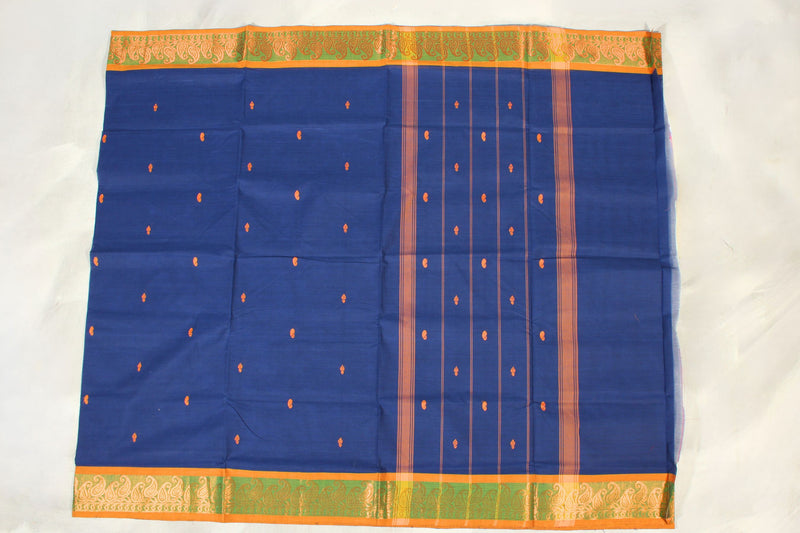 Premium Cotton Saree with Chic Linen Pallu -Style &Comfort by JCSFashions