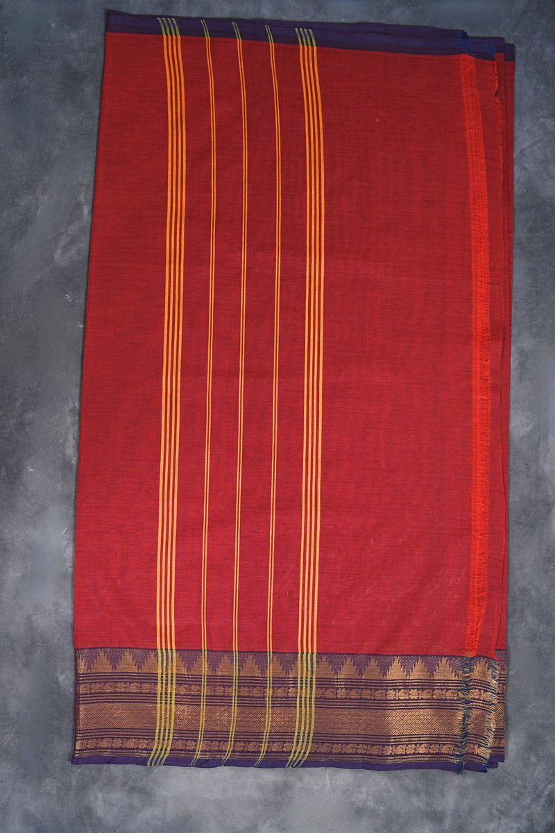 Graceful Chettinad Cotton Saree - Traditional Elegance by JCSFashions