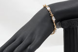 XUPING Exquisite Rose Gold Bracelet with Sparkling White Stones