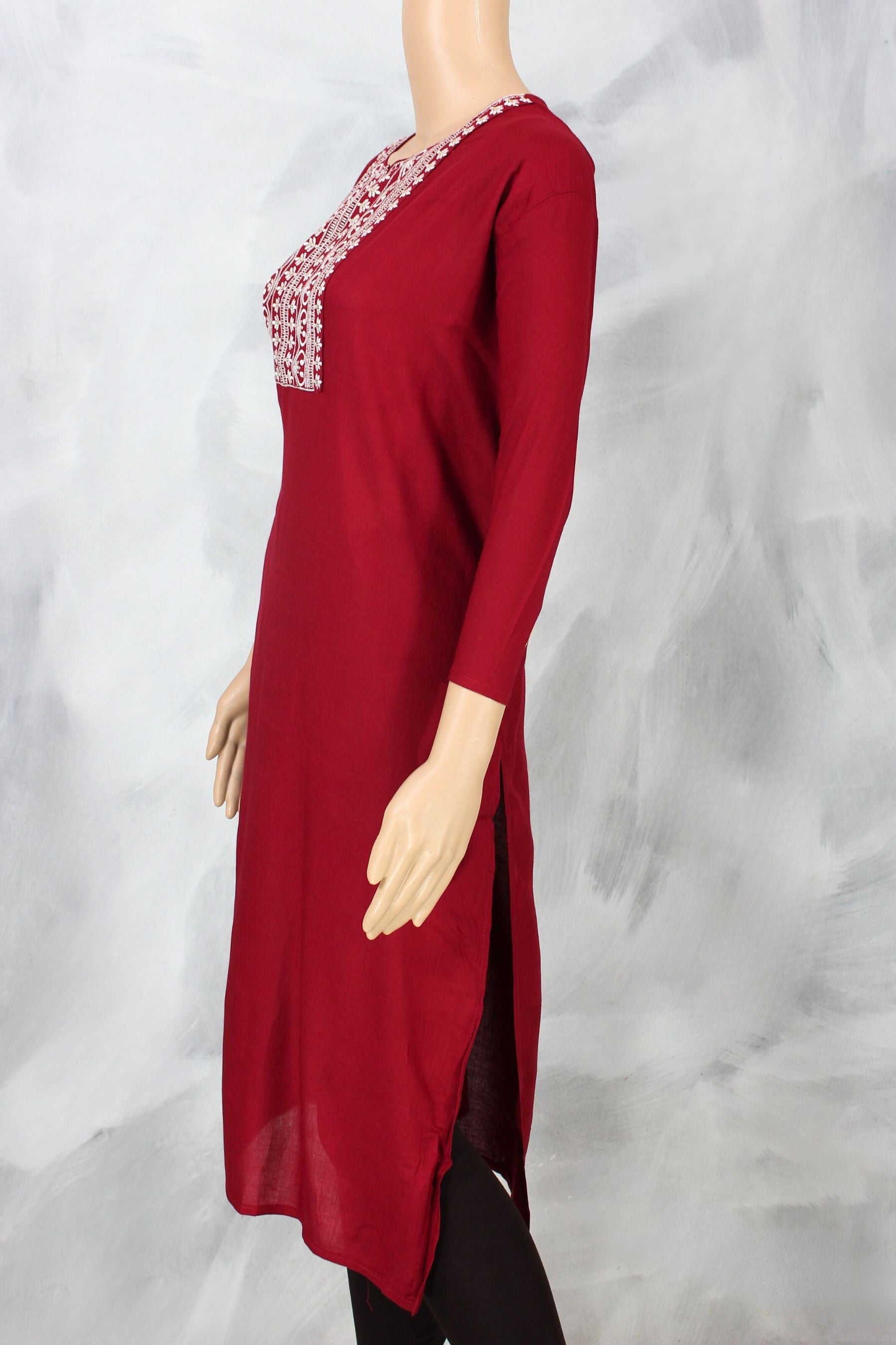 Elegant Cotton Kurti With Exquisite Embroidery and Sequence Work KURTI JCS Fashions