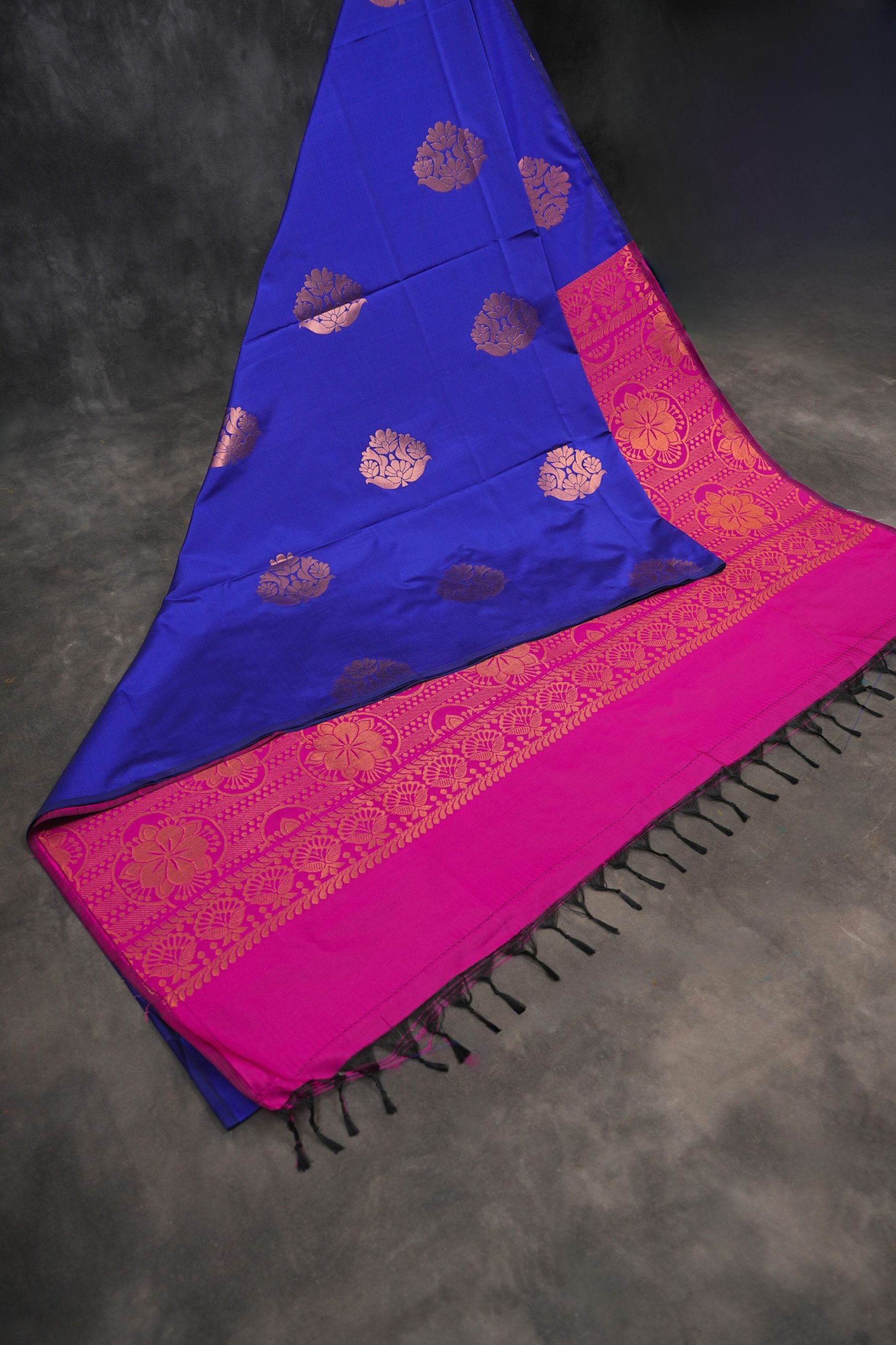 Elegant Kanchipuram Blended Silk Saree - Borderless, Radiant and Classy Saree JCS Fashions