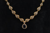 Luxurious Gold-Polished Necklace and Earring Set - Timeless Elegance