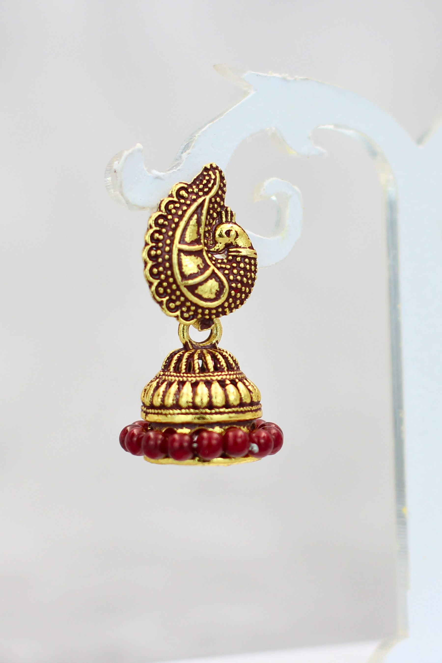 Exotic Gold-Plated Ethnic-Western Jhumkis with Accents by JCSFashions