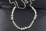 Elegant Silver Hip Chain with White Stones - Adjustable Glamour Accessory