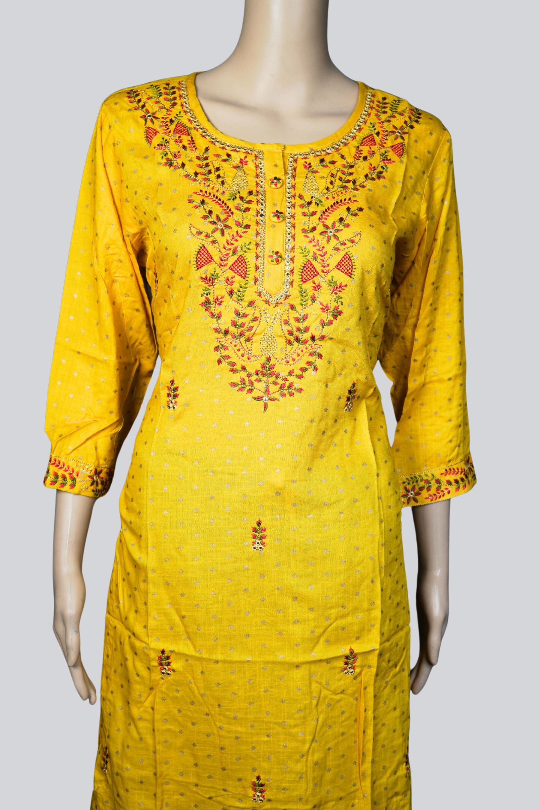 Rayon Kurti with Intricate Embroidery and Sequin Detailing – JCSFashions KURTI JCS Fashions