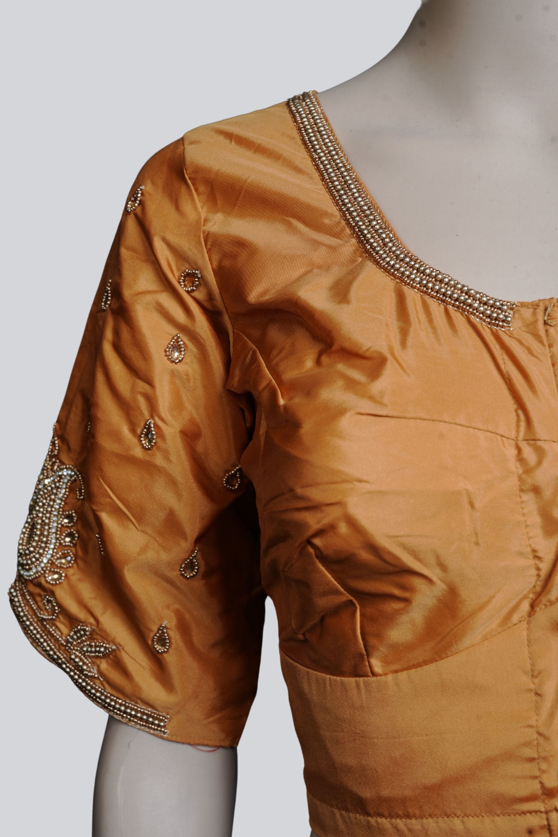 Maggam Work Blouse with Fancy Tassels - Elegant & Heavy Embellishments Blouse JCS Fashions