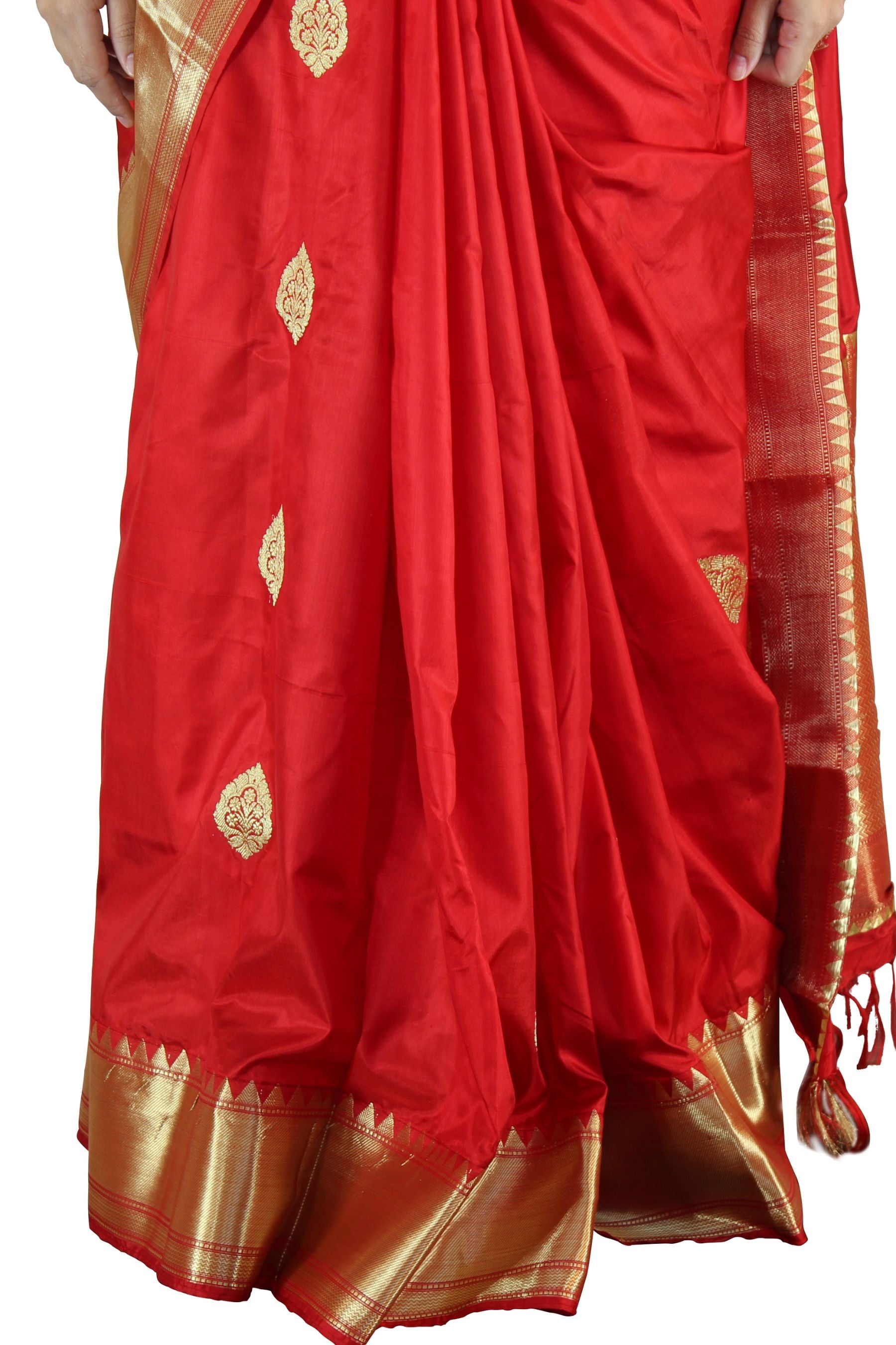 Luxurious Pure Banarasi Silk Saree With Blouse Piece SAREE JCS Fashions