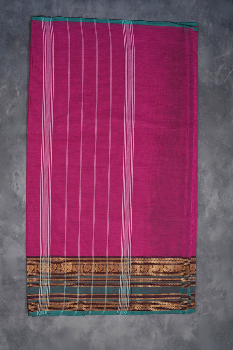 Ethnic Elegance Chettinad Cotton Saree: Traditional Indian Attire