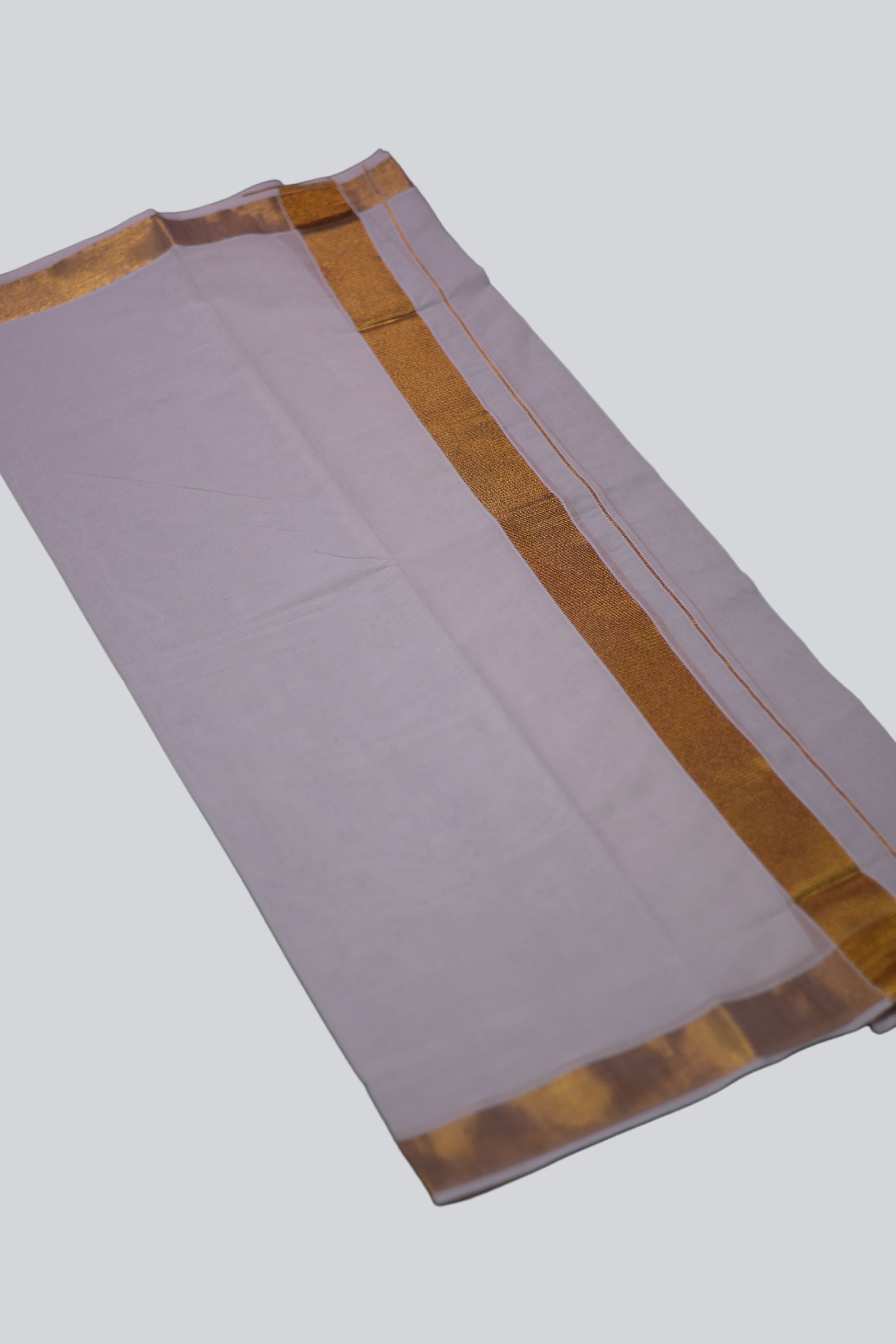 Exquisite Men's Cotton Angavastram/Towel: Gold Zari Lines |JCS Fashions Shawl JCS Fashions