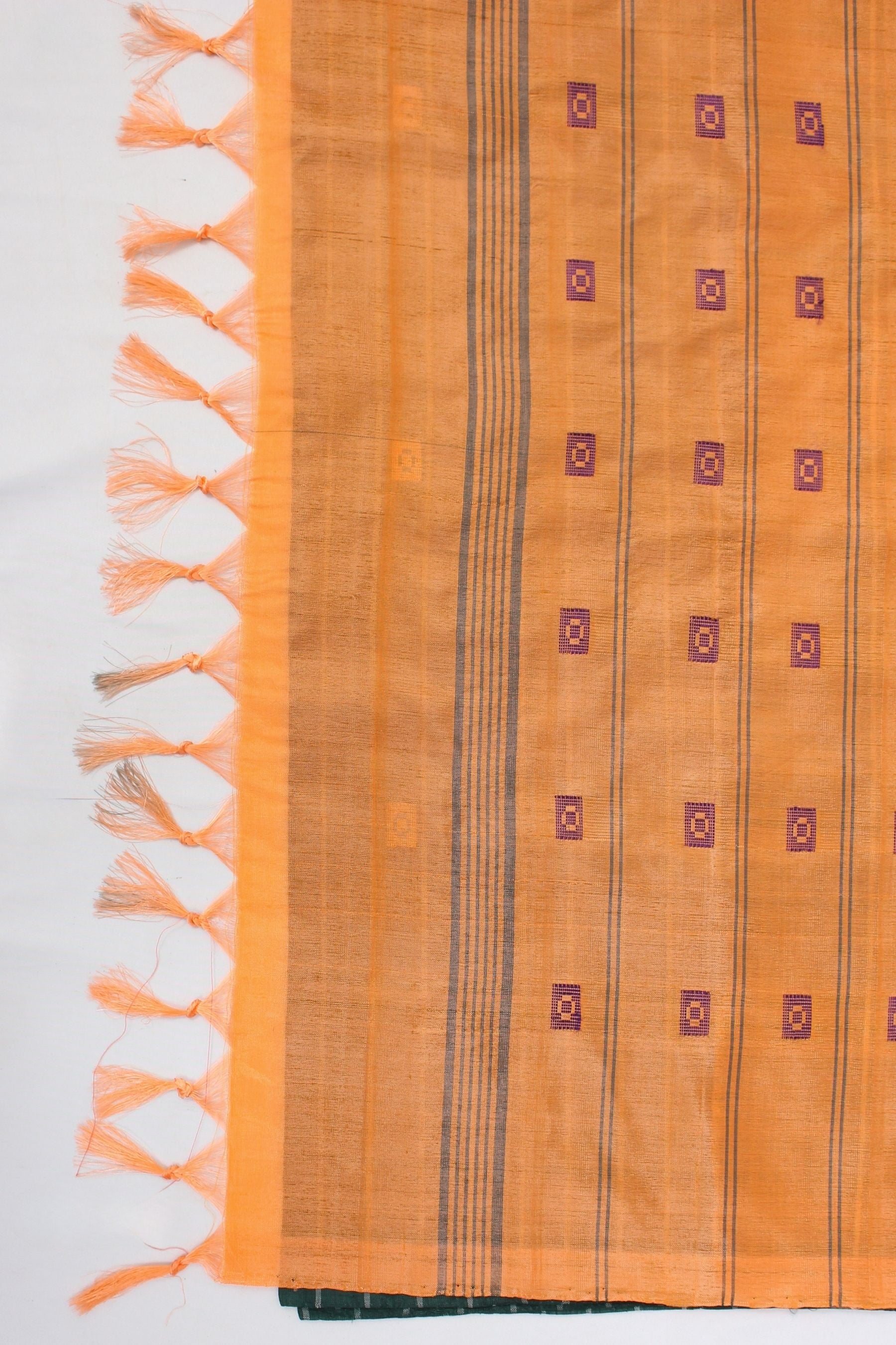 Banana Pith Saree with Striking Zari Lines - Sustainable Elegance Saree JCS Fashions