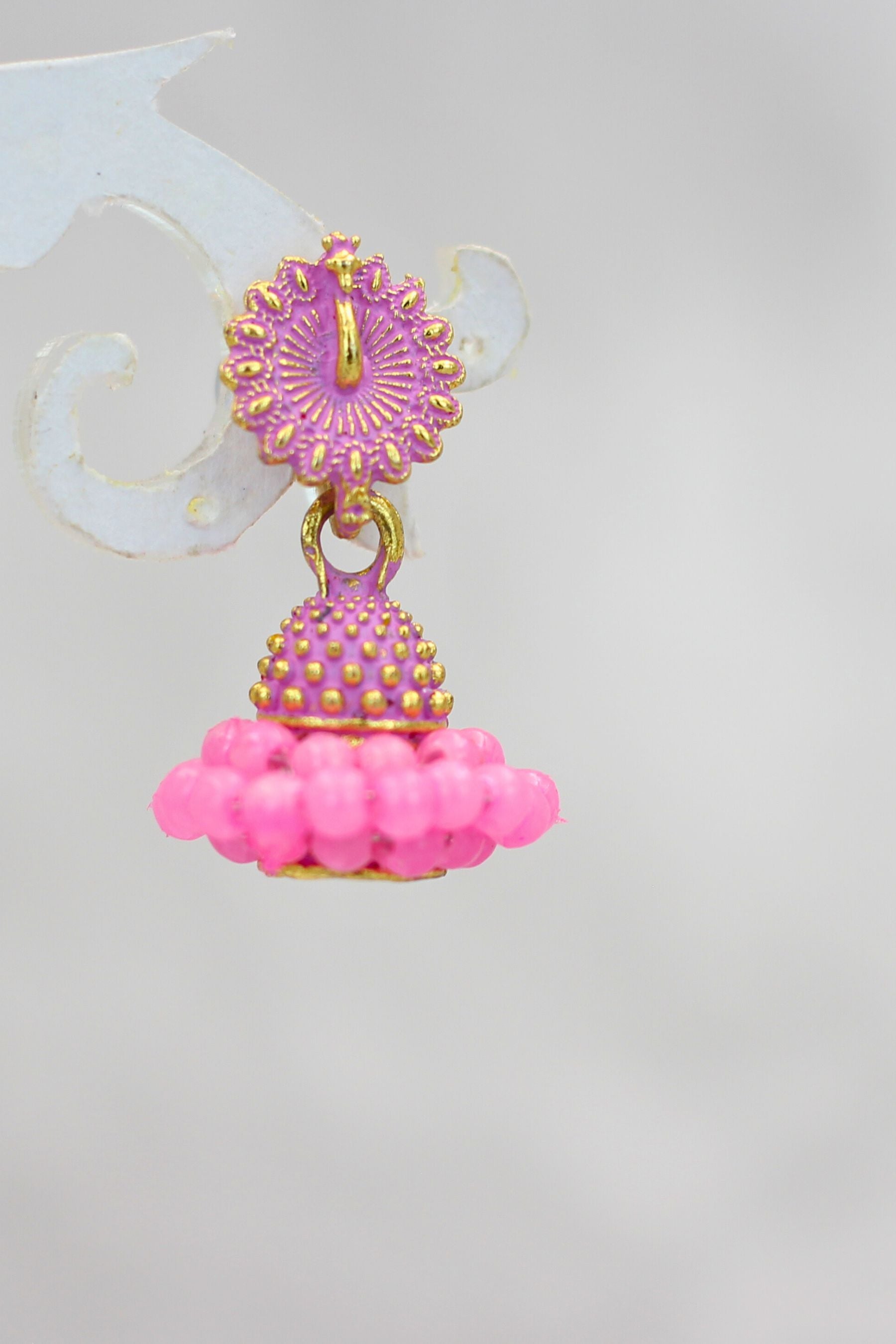 Regal Gold-Plated Oxidized Jhumka Earrings with Pearls - Ethnic Glamour Jewelry JCS Fashions