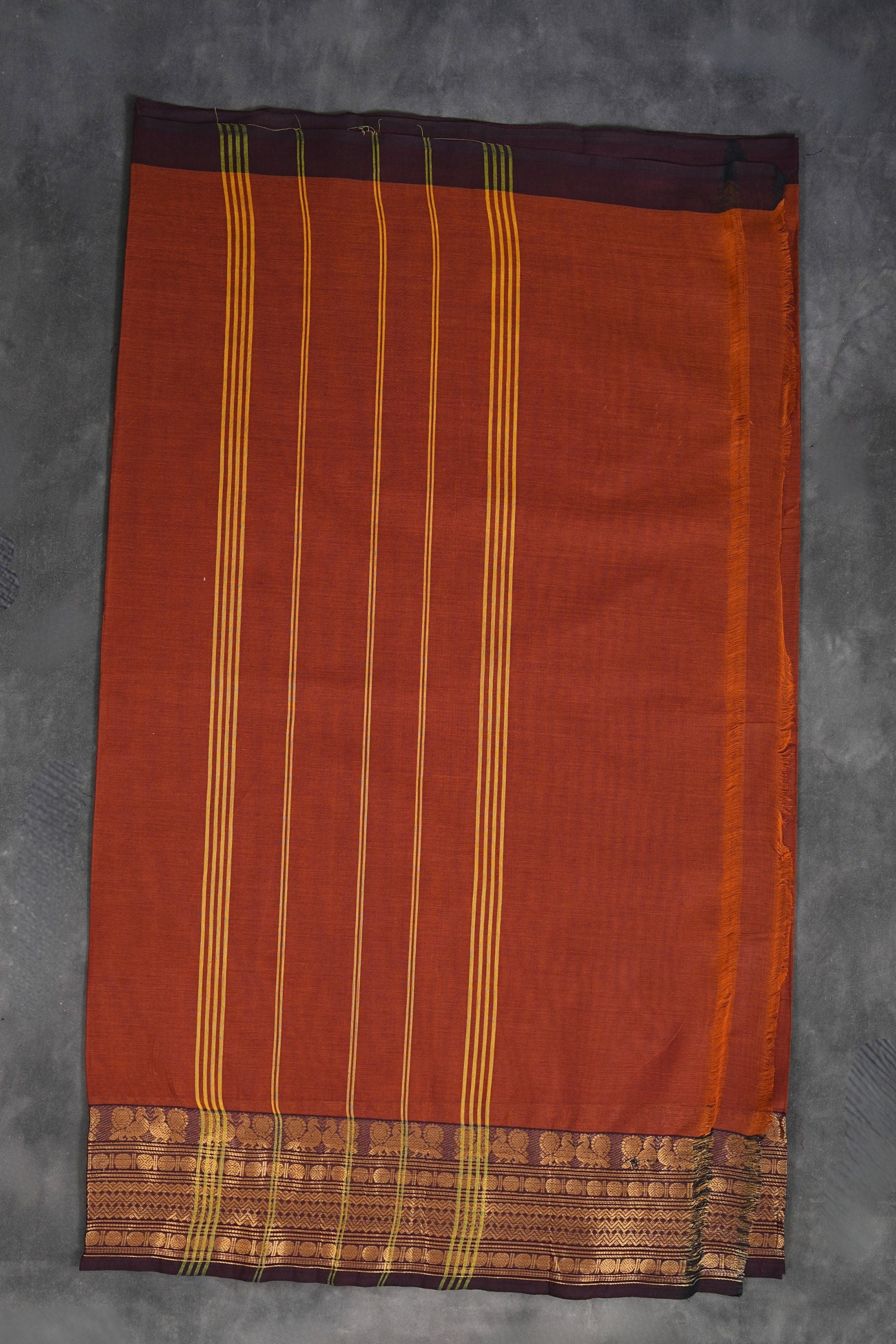 Chettinad Cotton Saree - 80-Thread Count with Elegant One-Side Border Saree JCS Fashions