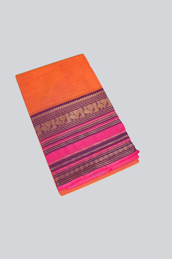 Chettinad 80-Count Cotton Saree: Elegant Ethnic Charm by JCS Fashions