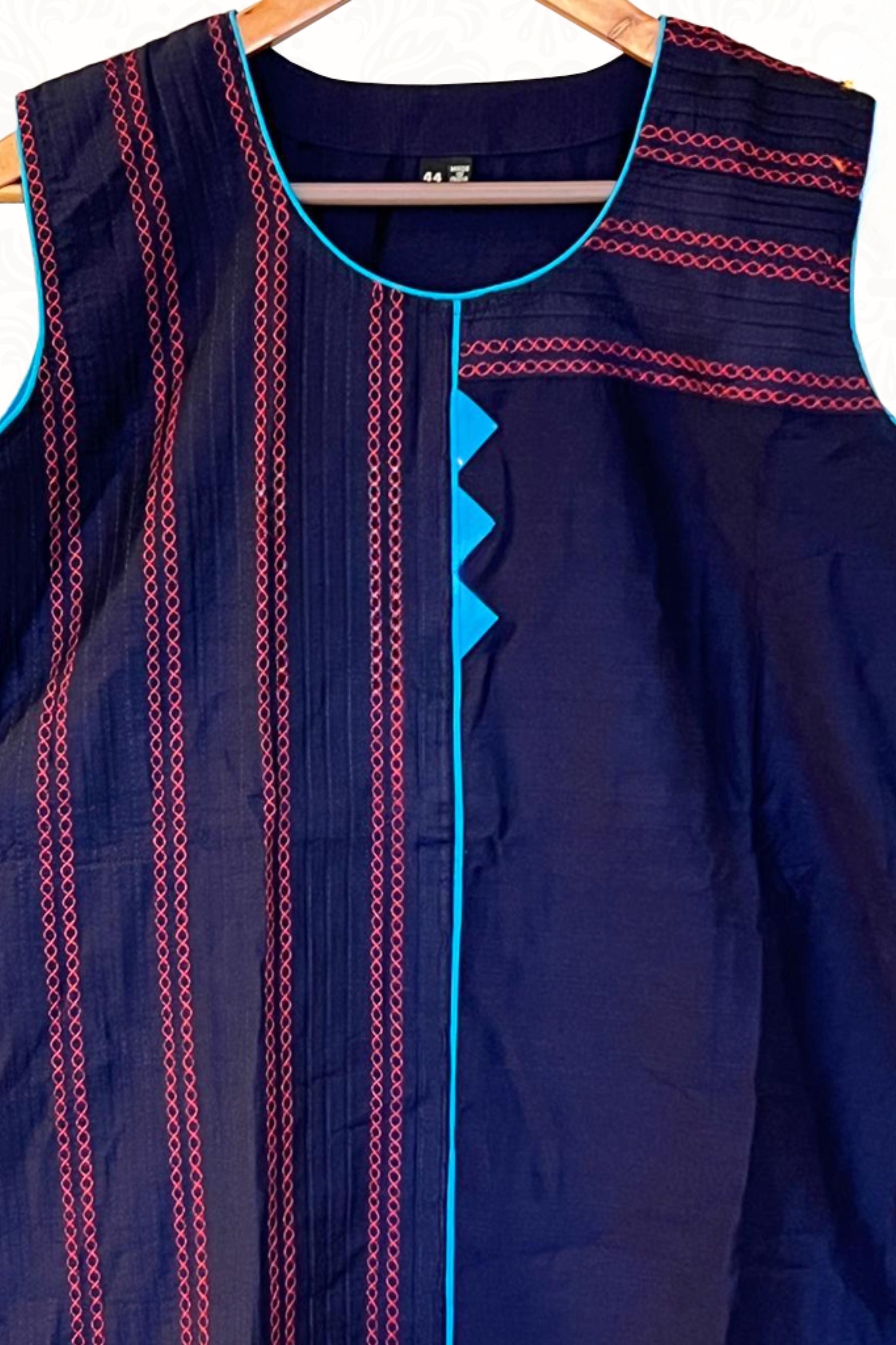 Indian Fine Soft cotton Kurti for women, Ready to wear KURTI JCS Fashions Blue XX-Large (44)