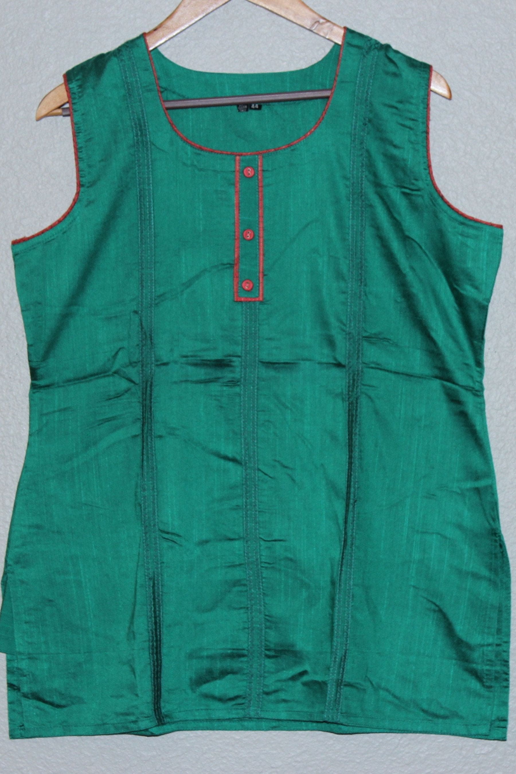 Dual Tone Elegance: 28" Silk Cotton Kurti at JCSFashions KURTI JCS Fashions