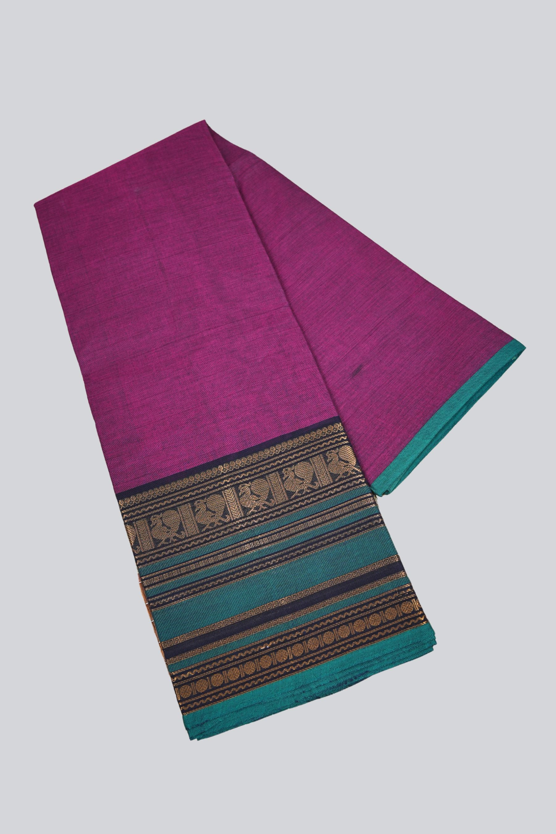 Classic 80-Count Chettinad Cotton Saree with Stylish Border Saree JCS Fashions