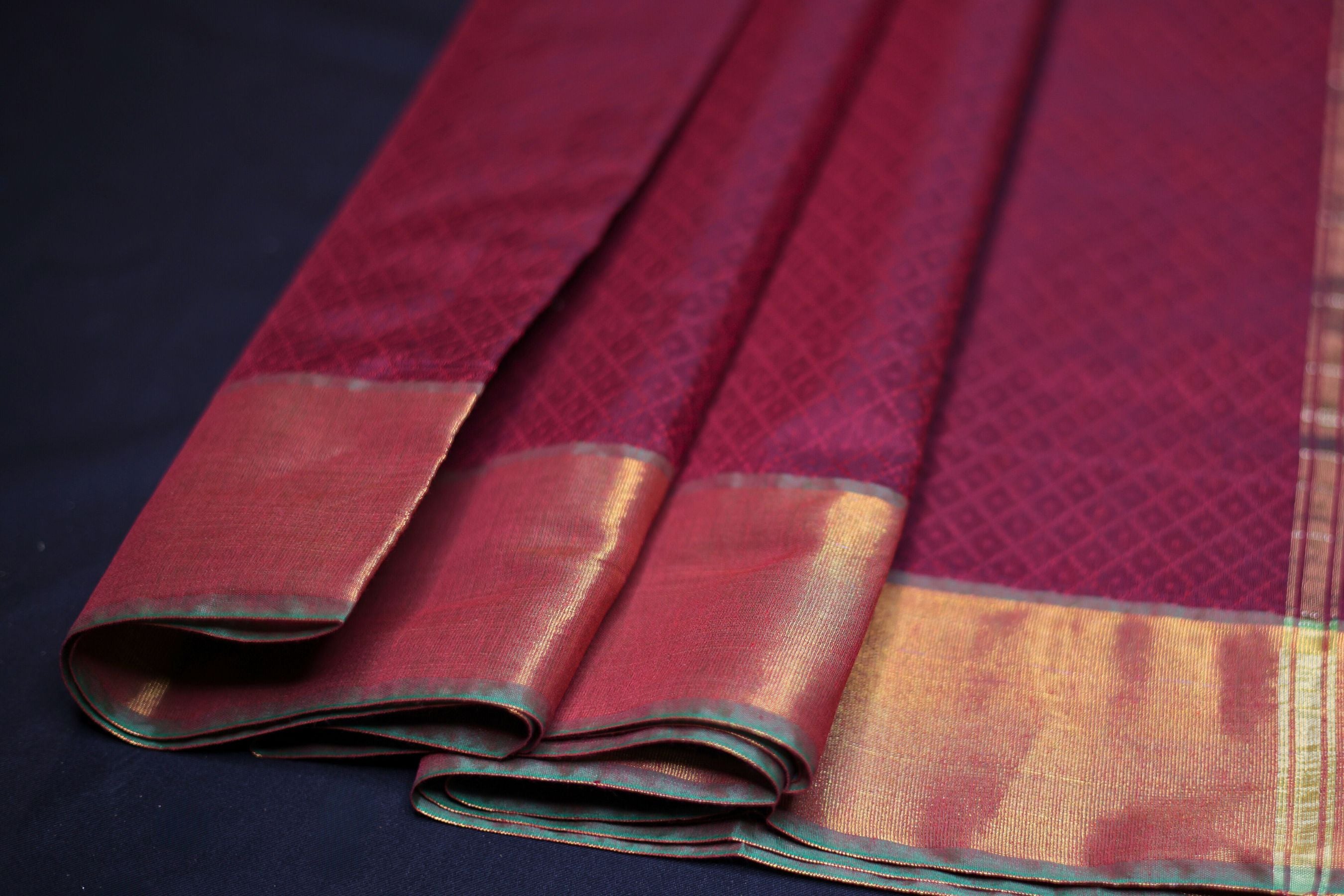 Elegant Soft Cotton Saree with Pochampally Ikkat Pallu and Zari Border Saree JCS Fashions