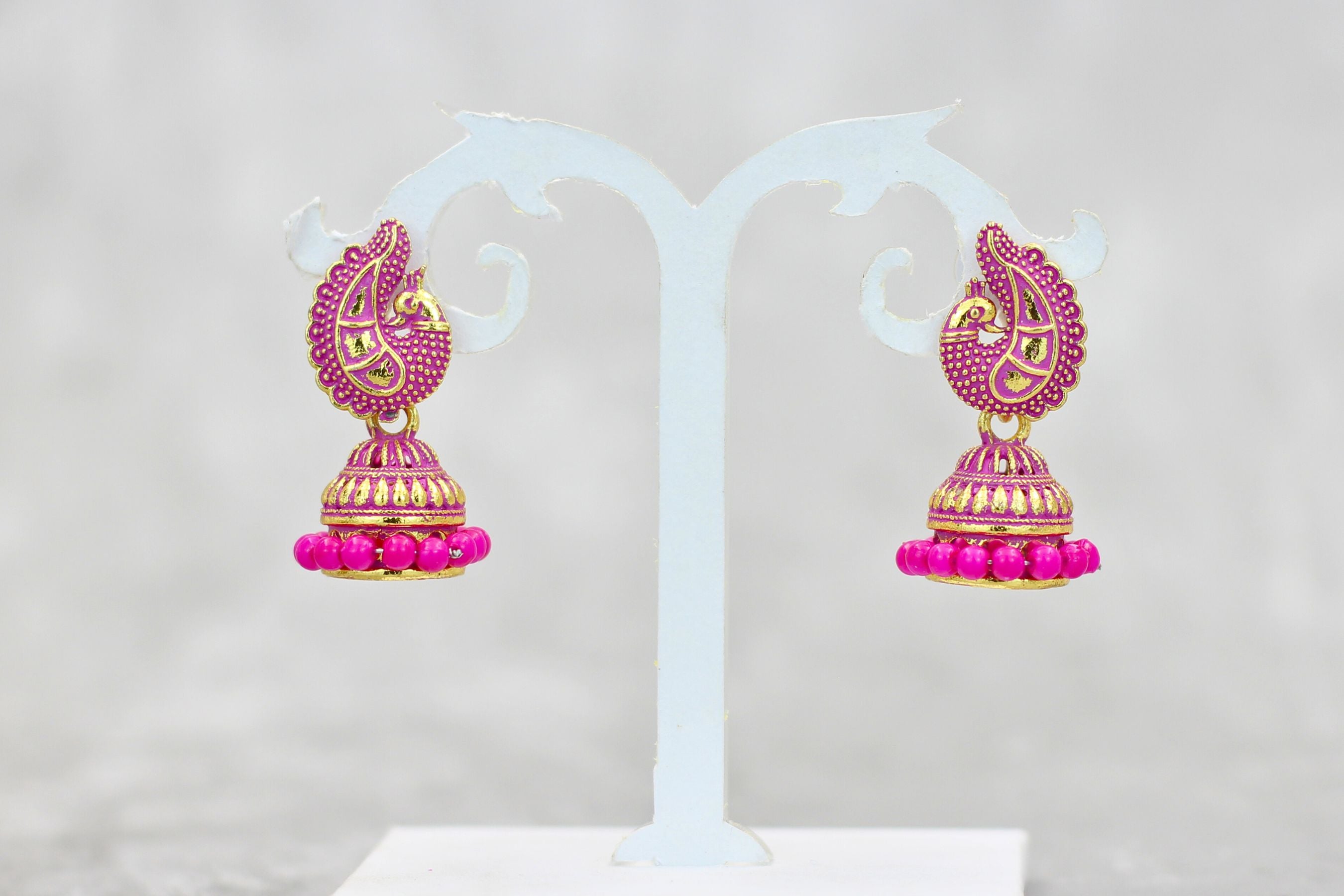 Exotic Gold-Plated Ethnic-Western Jhumkis with Accents by JCSFashions