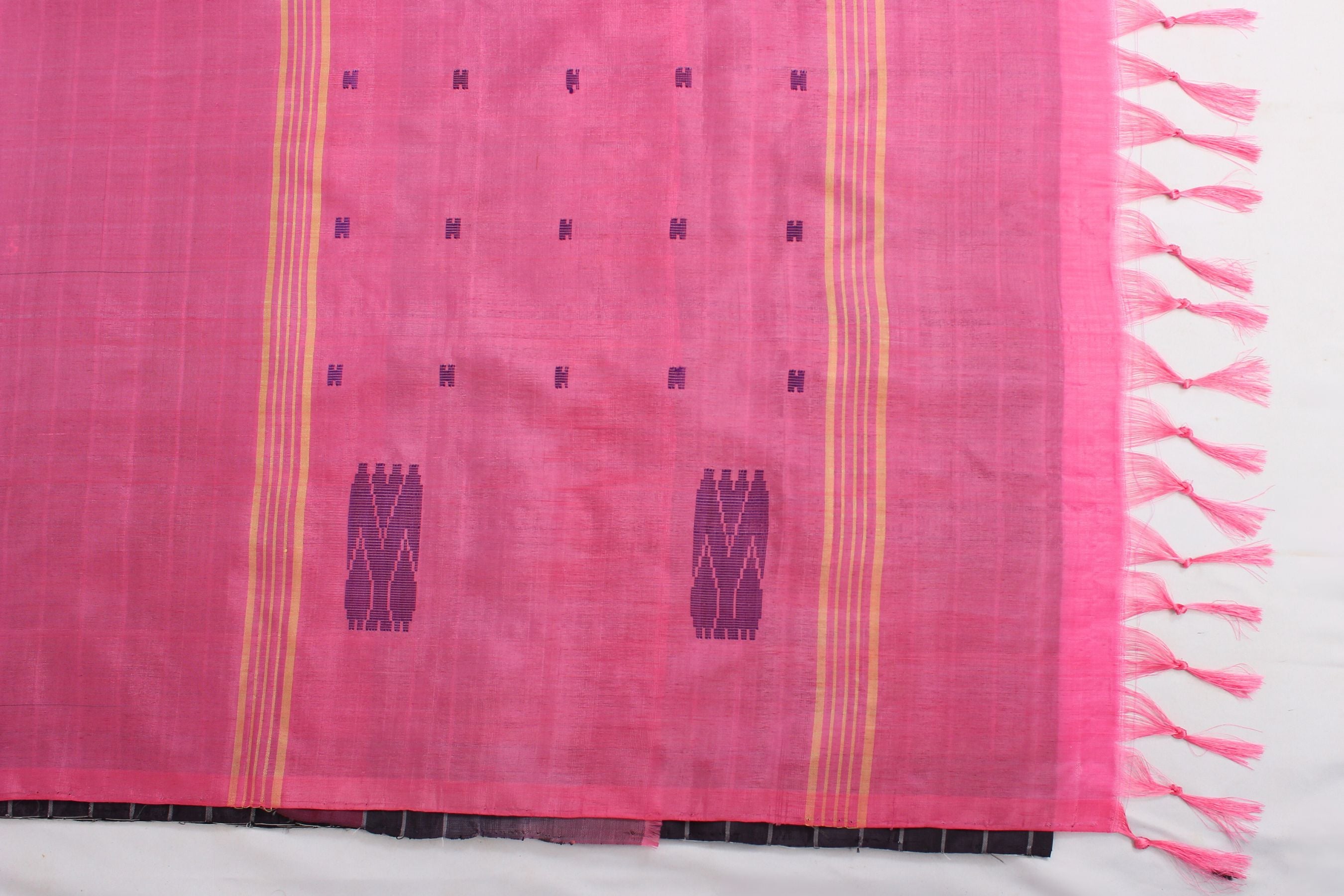 JCSFashions Banana Pith Saree with Zari Lines - Tradition Meets Trend Saree JCS Fashions