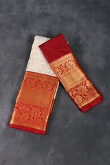 Elegant Kanchipuram Silk Saree - Traditional Design with Vibrant Color