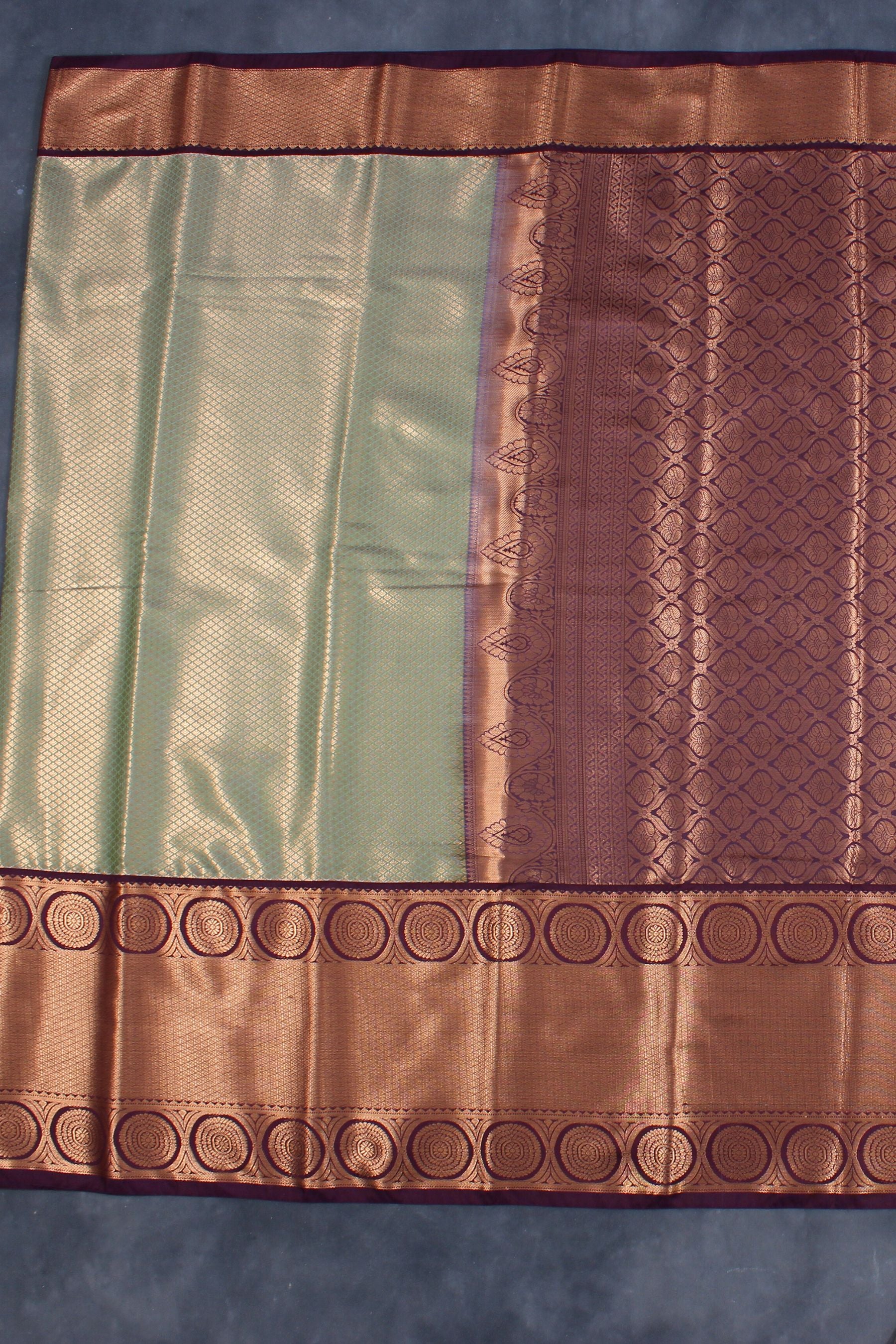 Elegant Kanchipuram Silk Saree with Grand Pallu and Full-body Butties Saree JCS Fashions