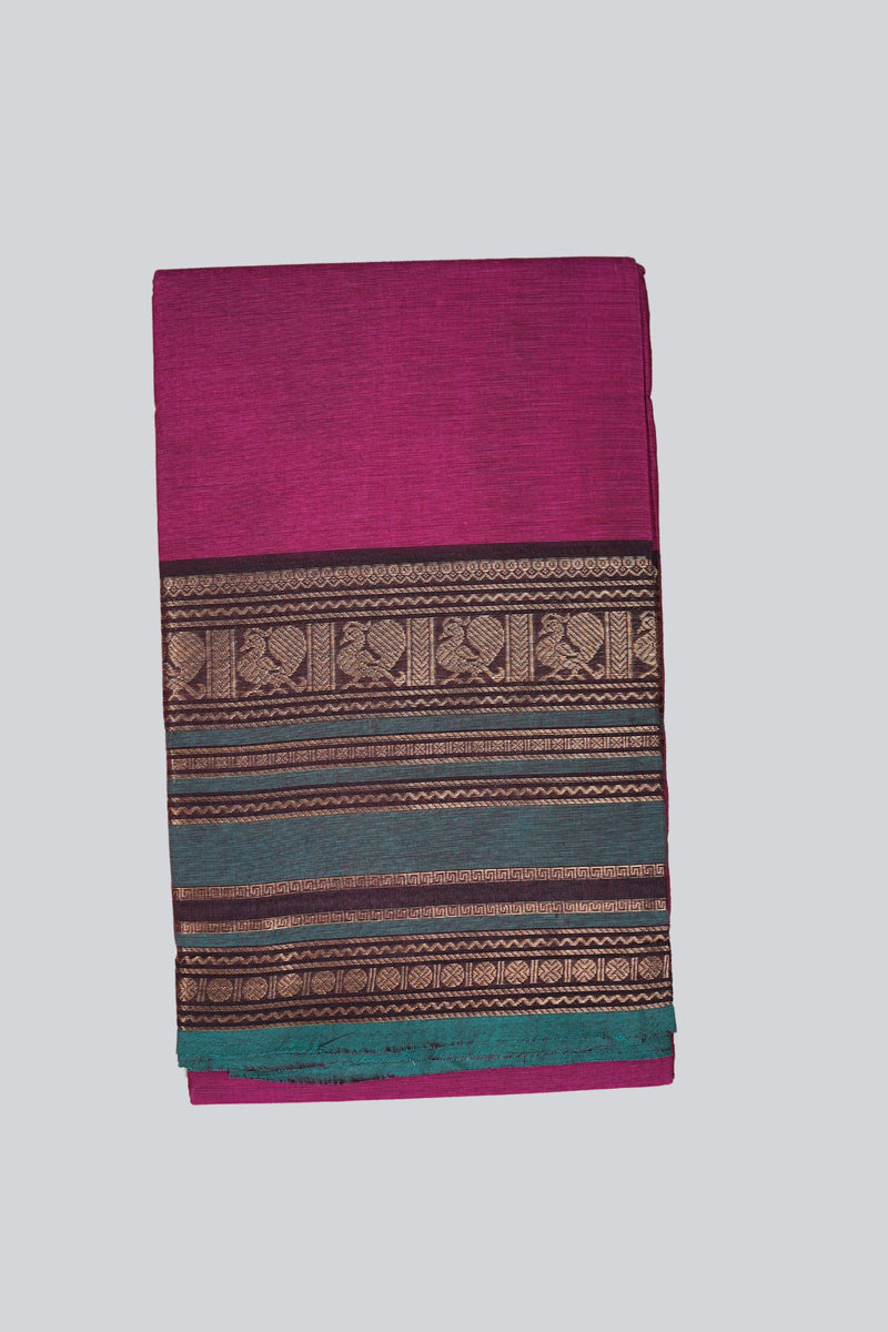 Ethnic Elegance Chettinad Cotton Saree: Traditional Indian Attire