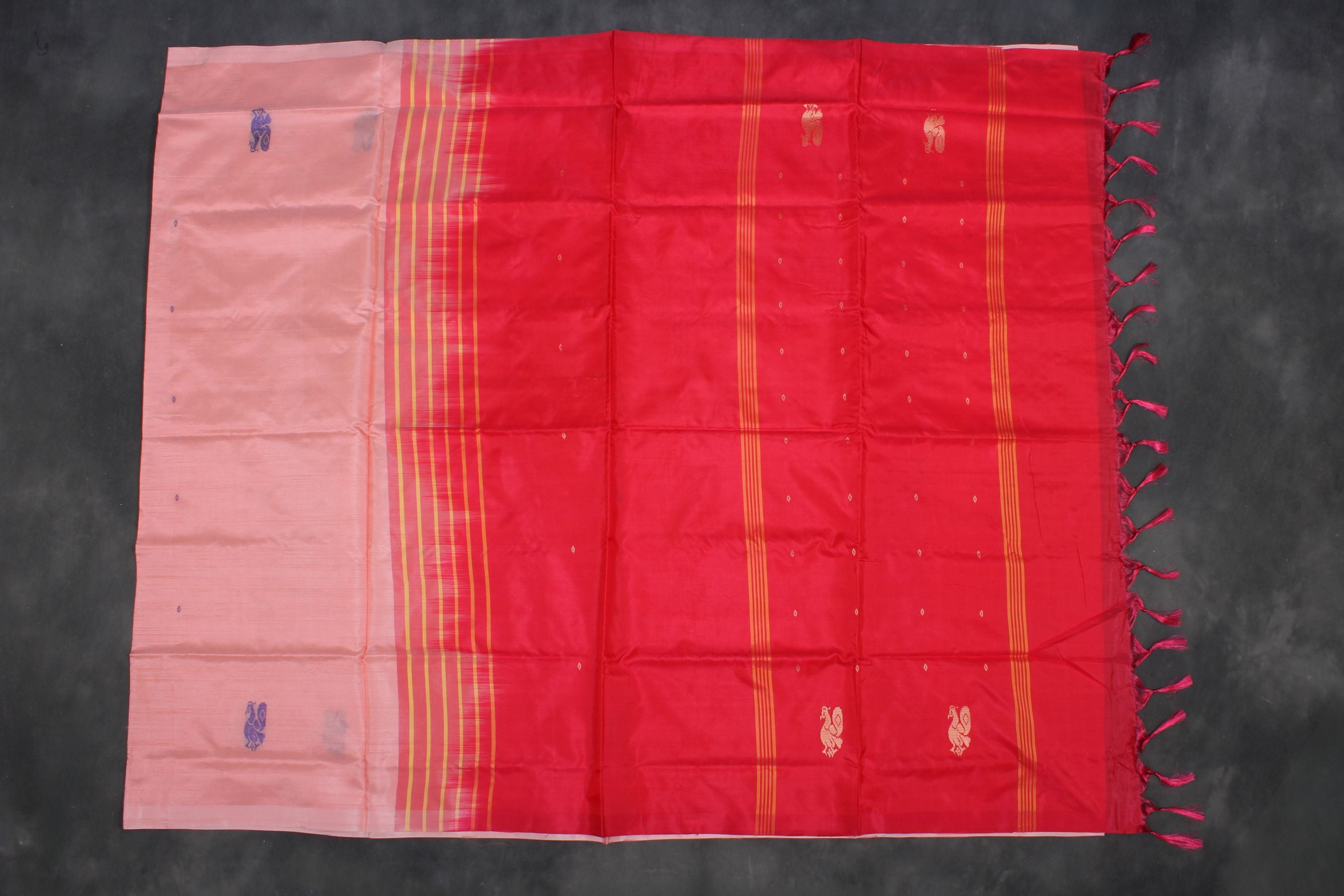 Eco-Chic Handwoven Banana Pith Saree - Timeless Style by JCSFashions