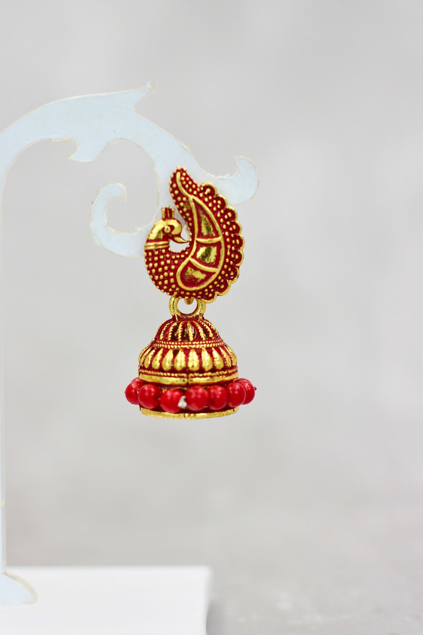 Exotic Gold-Plated Ethnic-Western Jhumkis with Accents by JCSFashions