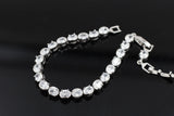 Sparkling Cubic Zirconia Tennis Bracelet in Silver Polish - 8 Inches