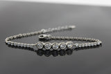 Chic XUPING Silver Bracelet with Dazzling White Stones - JCSFashions