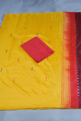 Eco-Chic Handwoven Banana Pith Saree with Blouse Piece - JCS Fashions