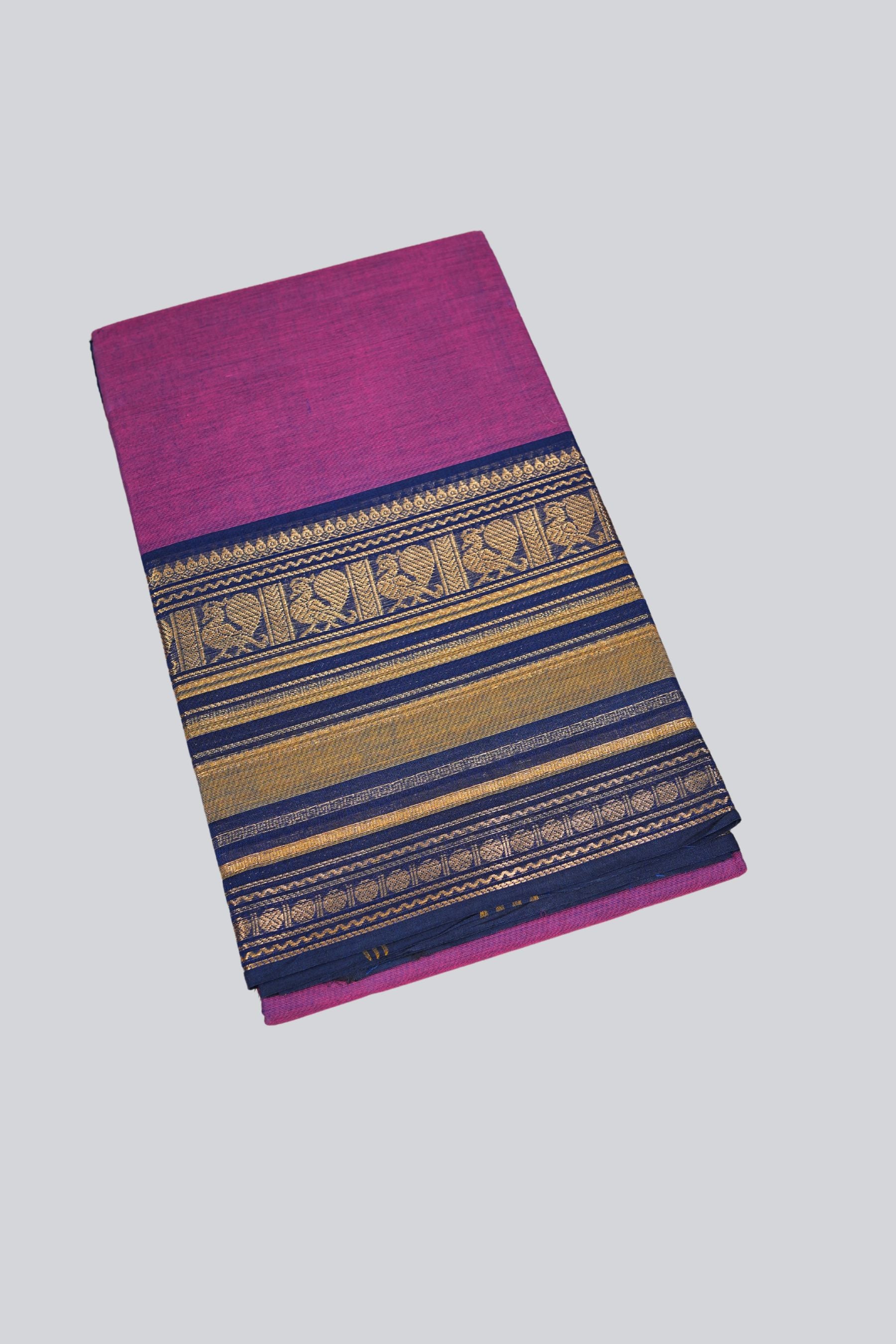 Handcrafted Pure Chettinad Cotton Saree for Elegant South Indian Style