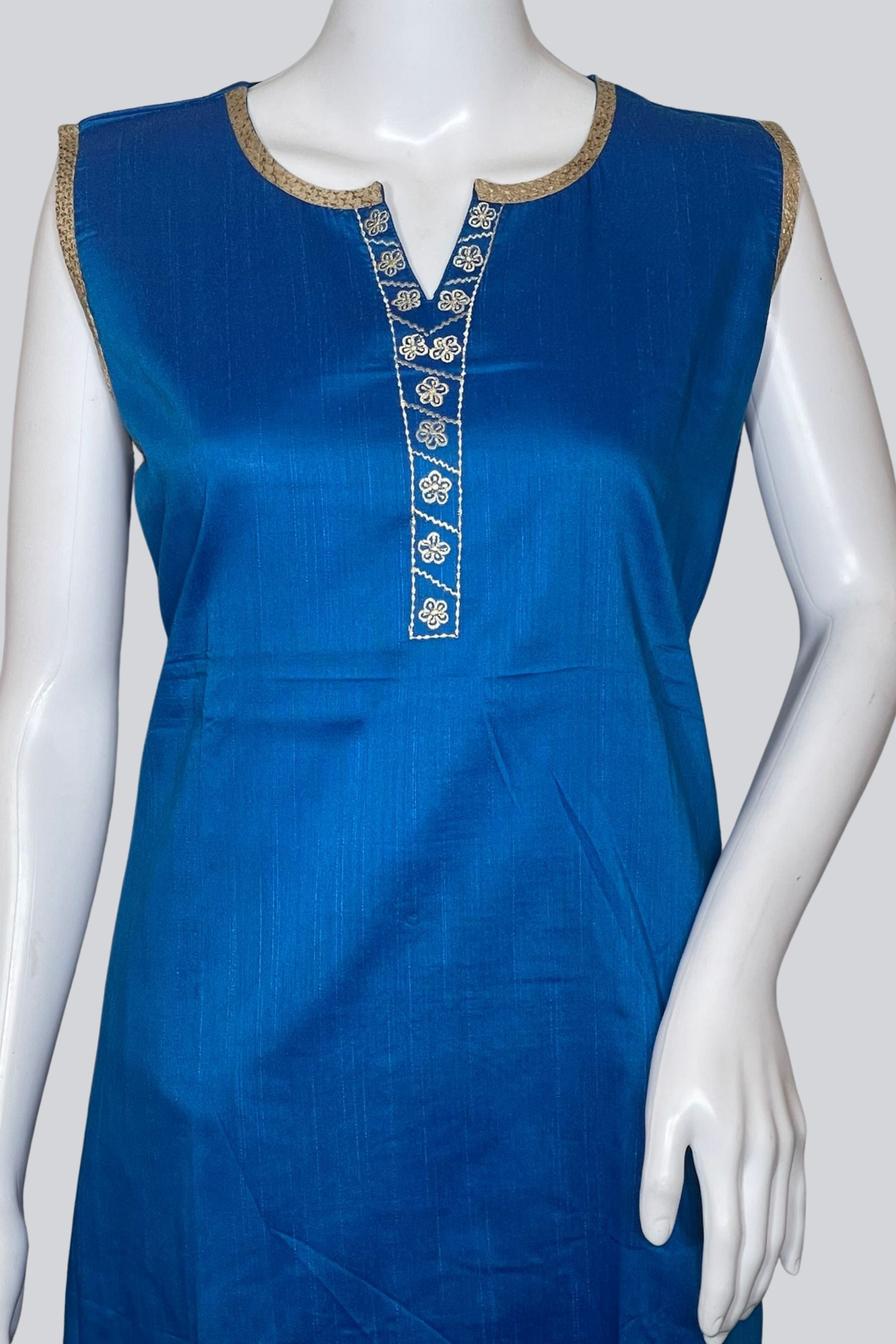 Chic 28" Silk Cotton Kurti: Elegant Embroidery by JCS Fashions KURTI JCS Fashions