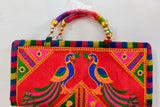 Traditional Rajasthani Embroidered Clutch - Chic Multicolored Accessory