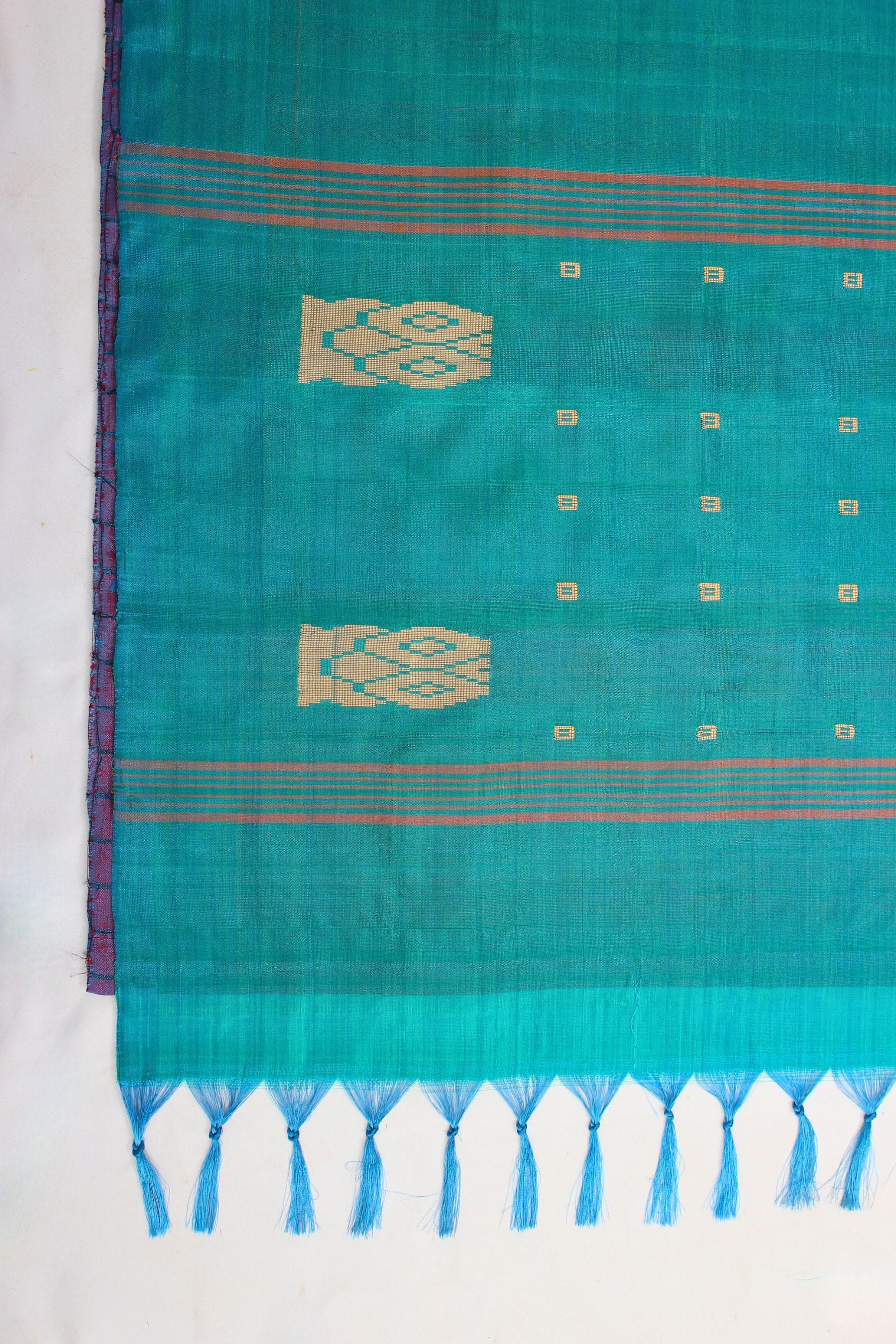 Handcrafted Banana Pith Saree with Zari Lines - Eco-Friendly Fashion Saree JCS Fashions