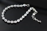 Sparkling Cubic Zirconia Tennis Bracelet in Silver Polish - 8 Inches