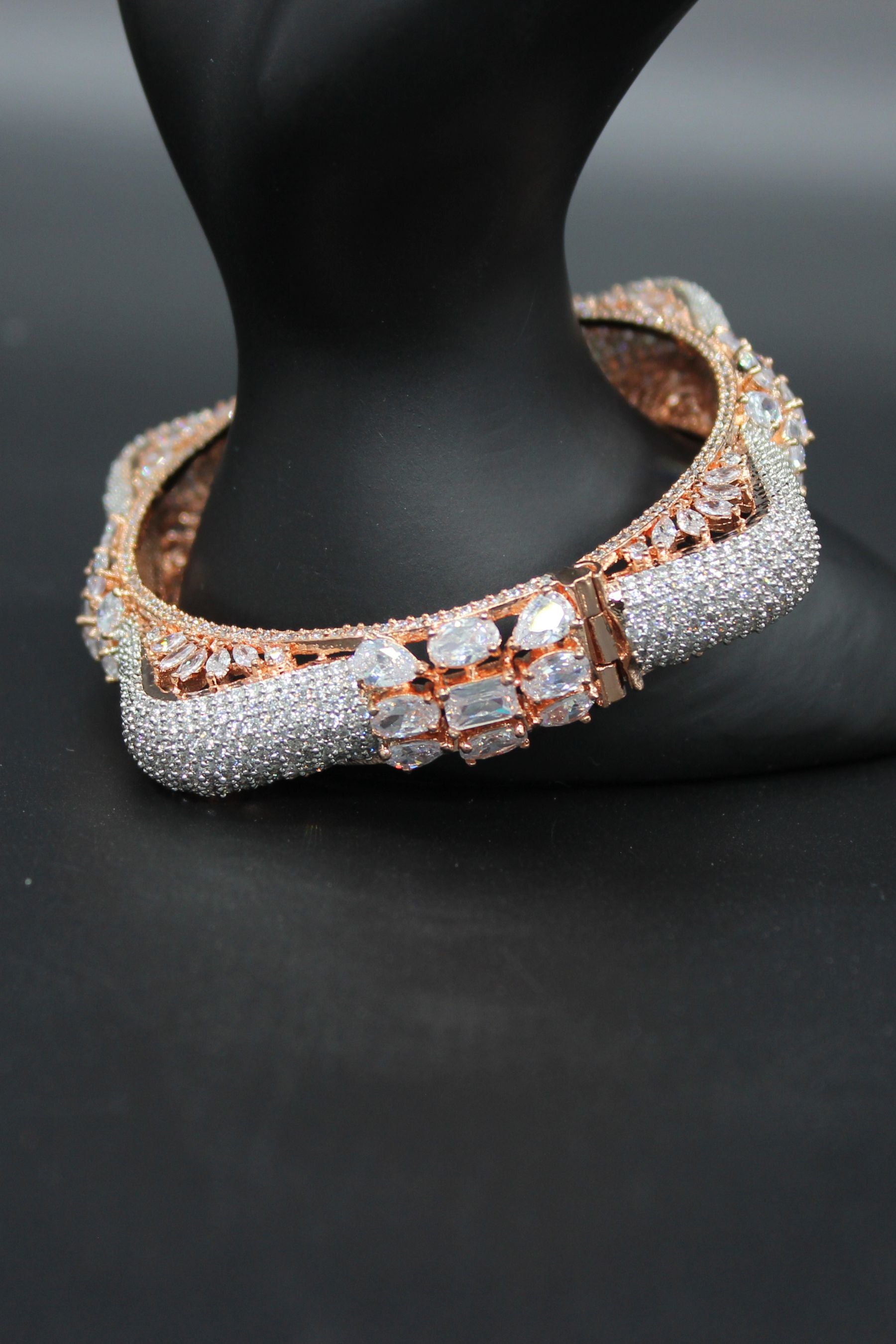 Radiant Rose Gold Kada: Elevate Your Style with JCSFashions Glamour Jewelry JCS Fashions