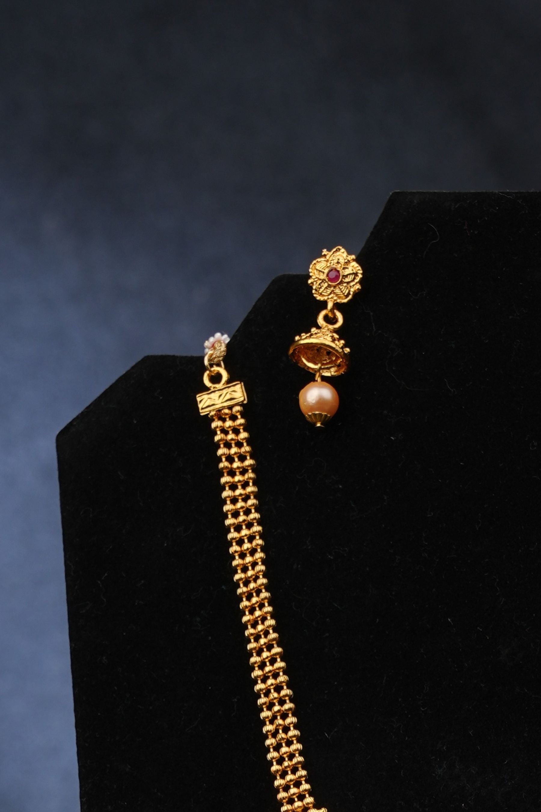 Glamour in Gold: Micro Gold Polish Neck Set with Earrings - JCSFashion Jewelry JCS Fashions