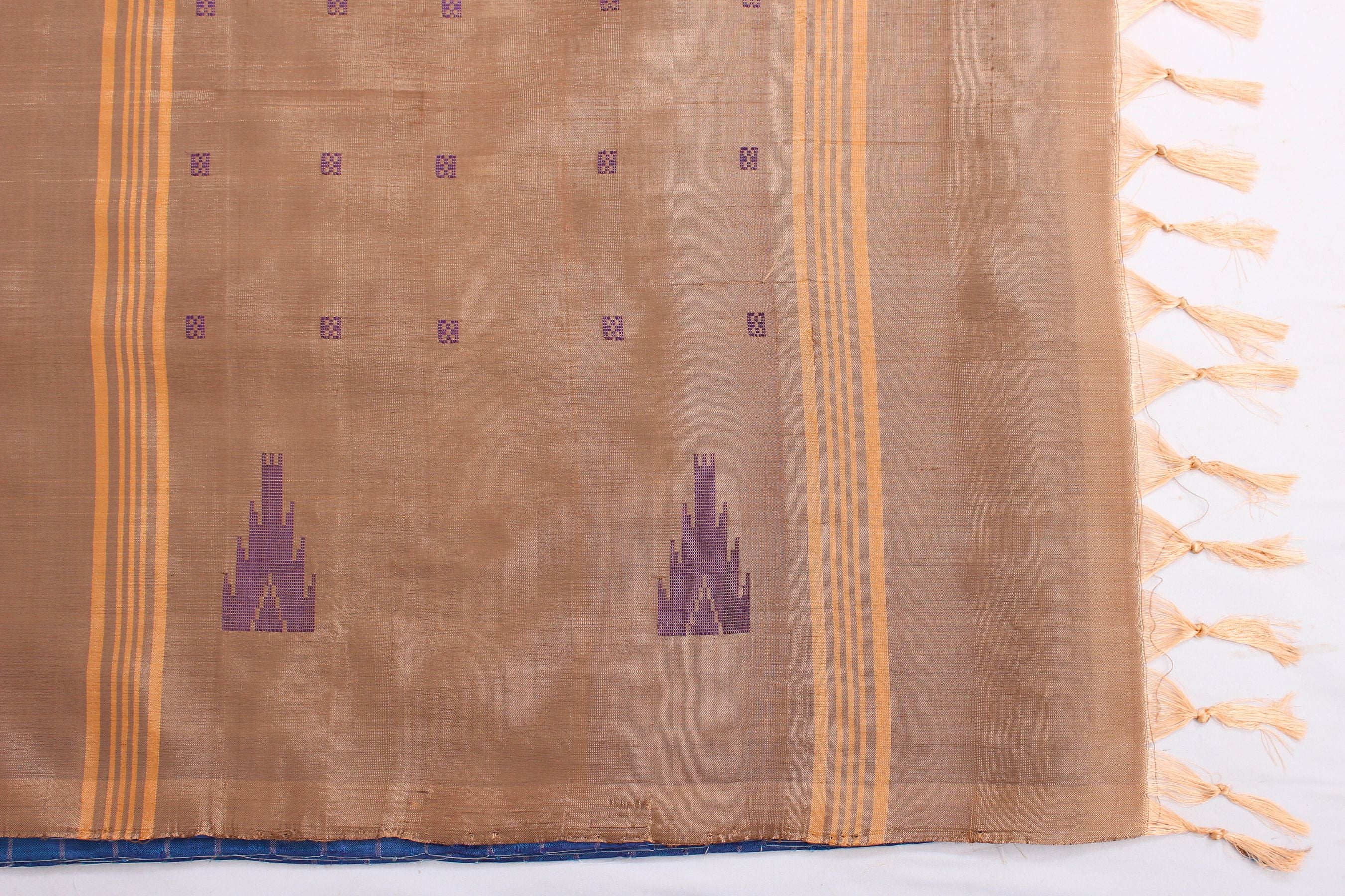 Eco-Friendly Banana Pith Saree with Zari Lines - Embrace Indian Heritage Saree JCS Fashions