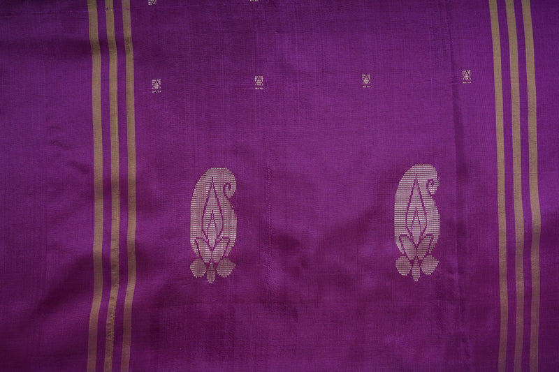 Banana Pith Saree with Plain Border -Traditional Appeal from JCSFashions