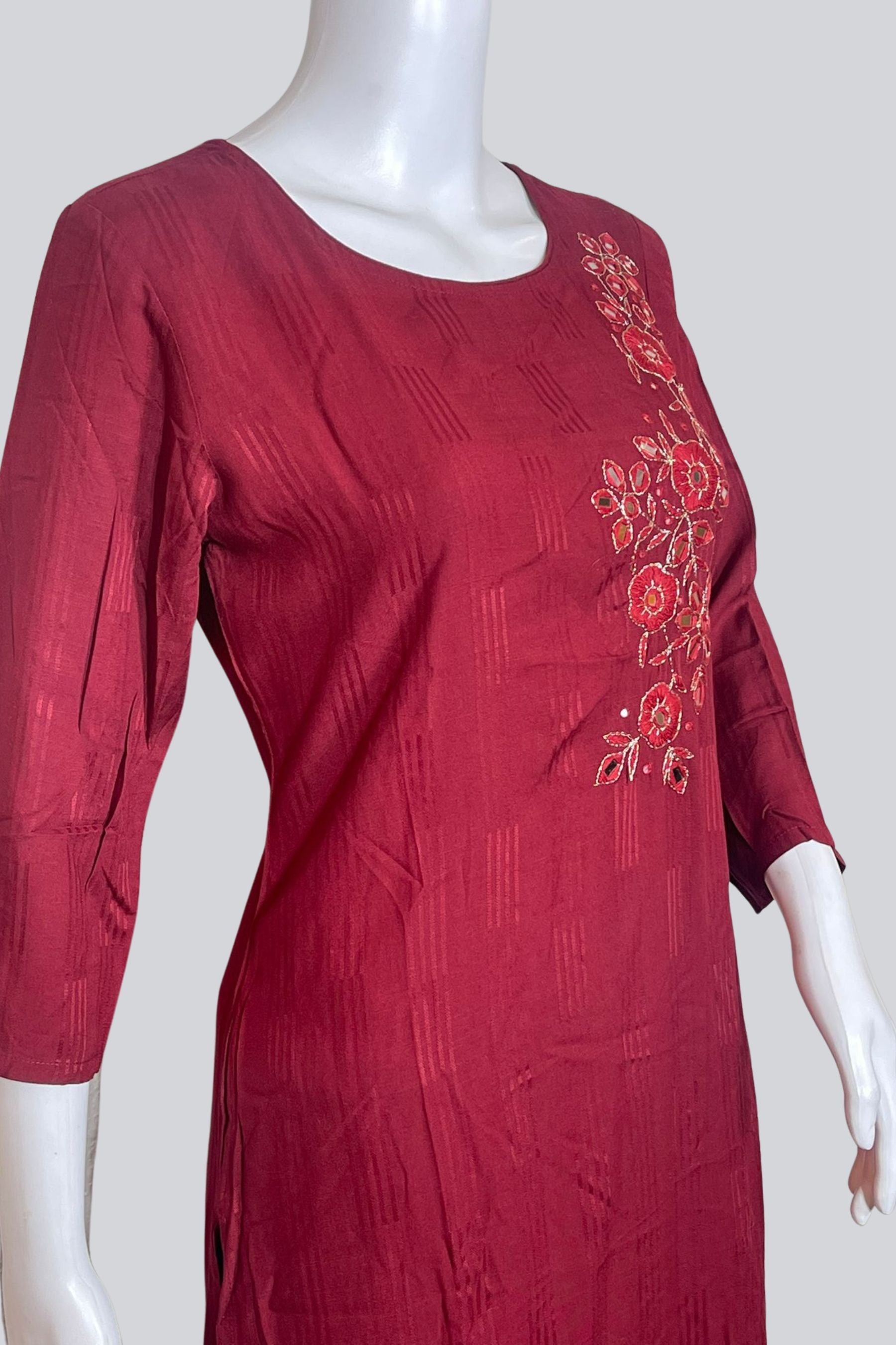 Designer Kurti with Embroidery & Mirror Work | JCS Fashions KURTI JCS Fashions