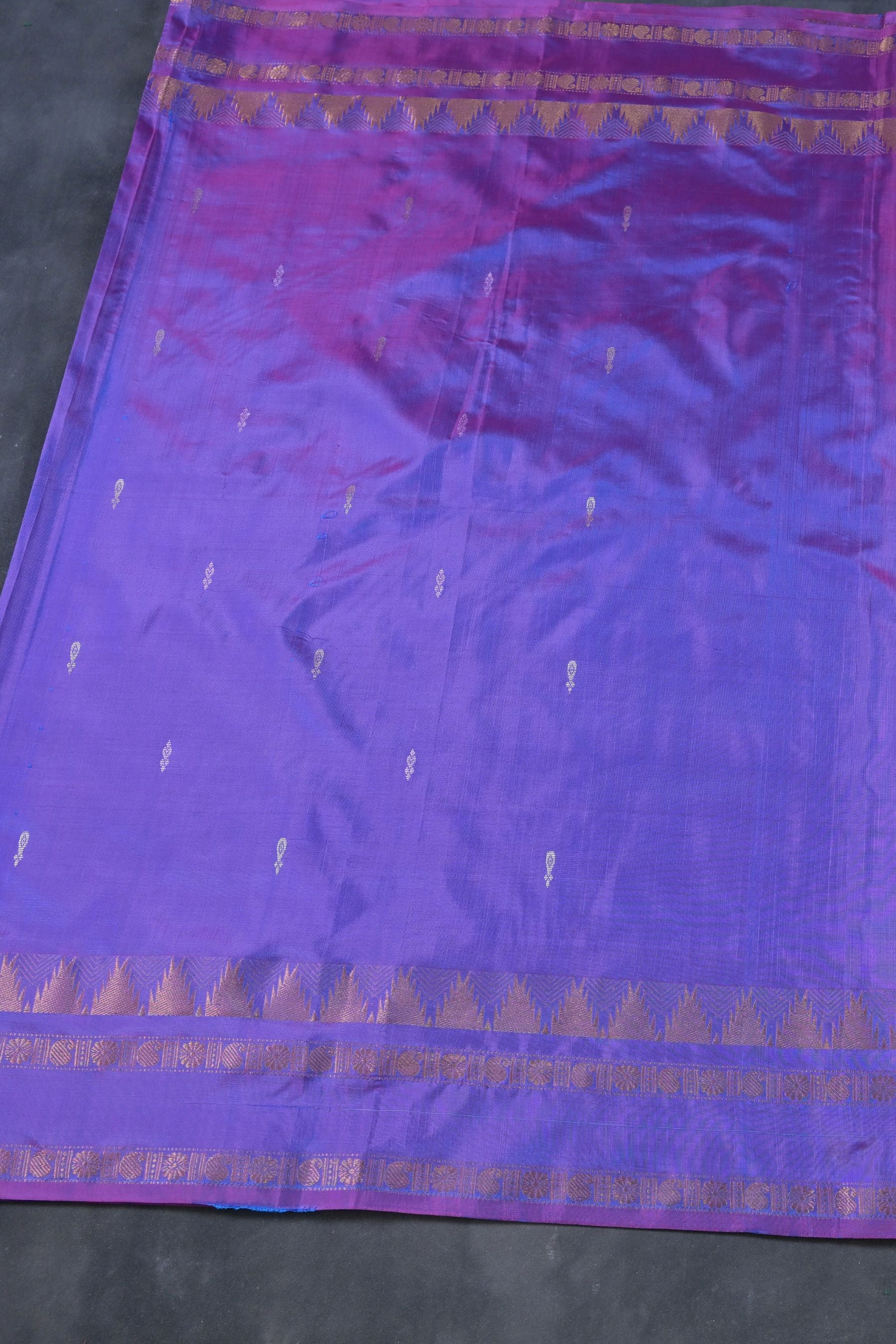 Eco-friendly Handwoven Banana Pith Saree with Gold Zari Border Saree JCS Fashions