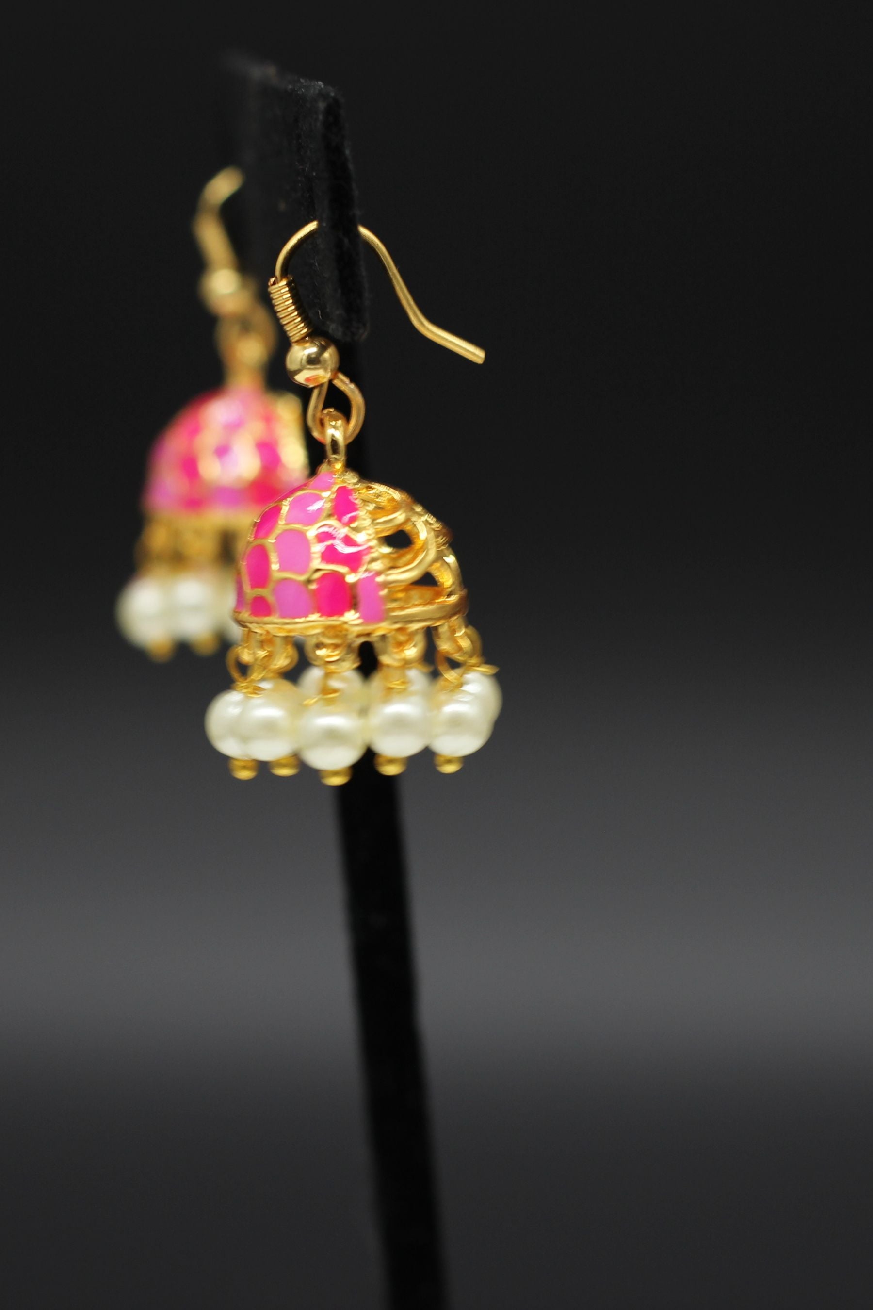 Lightweight Metal Earrings with Imitation Pearls |Alloy with Gold Plating Jewelry JCS Fashions